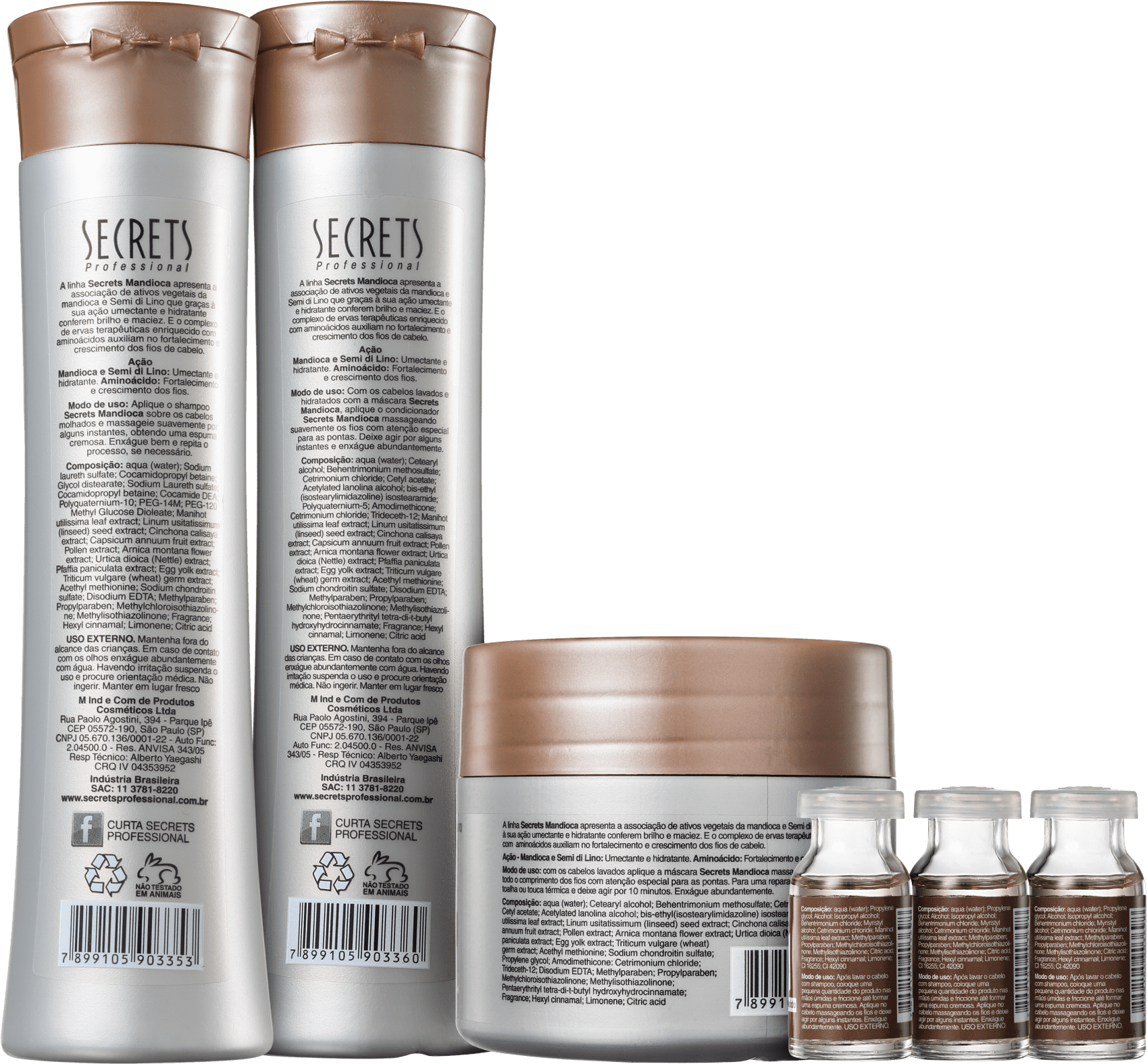 Kit Secrets Professional Mandioca Intense (6 Produtos)