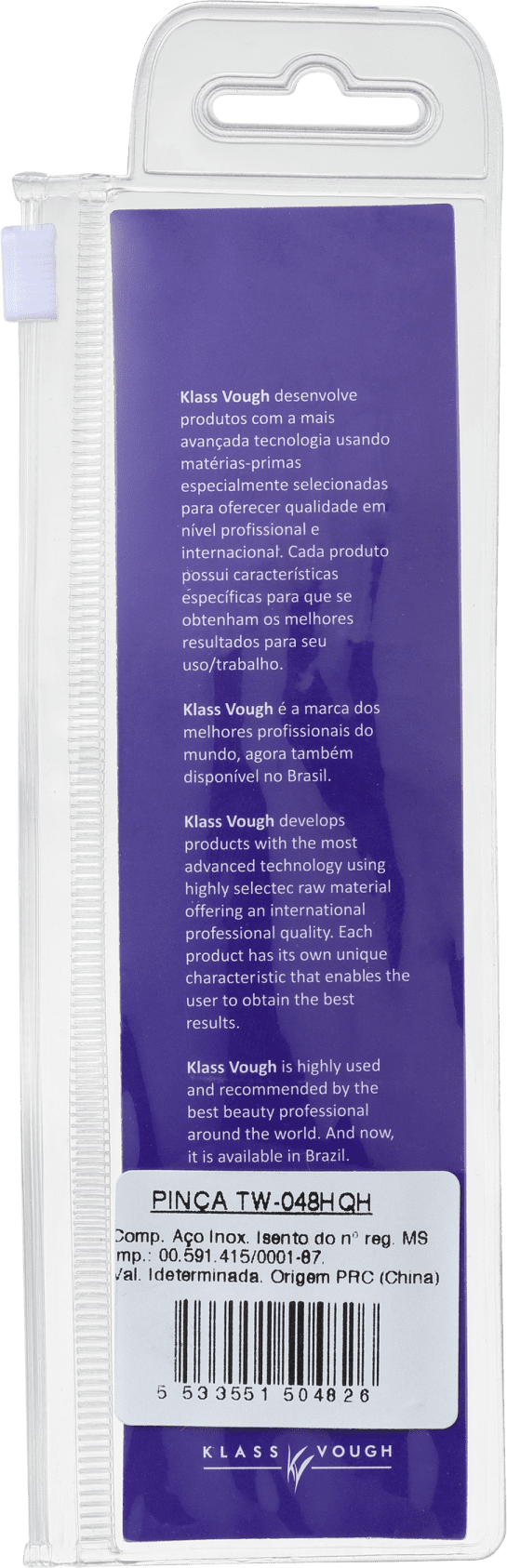 Klass Vough Profissional Ponta Dourada TW048HQH - Pinça Chanfrada