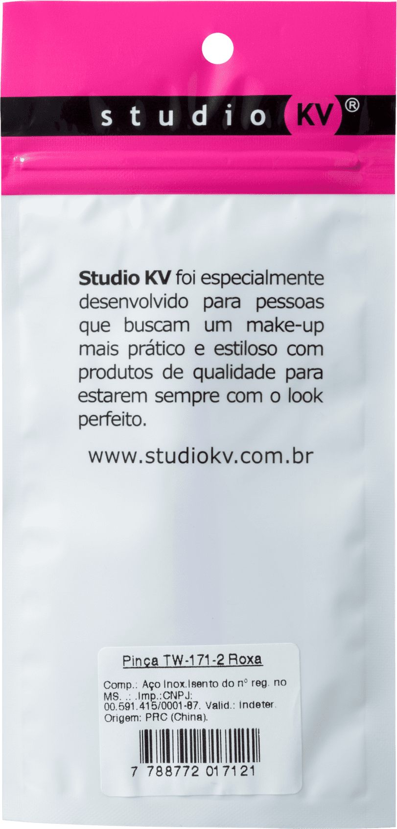 Studio KV TW-171-1 Roxa - Pinça Chanfrada