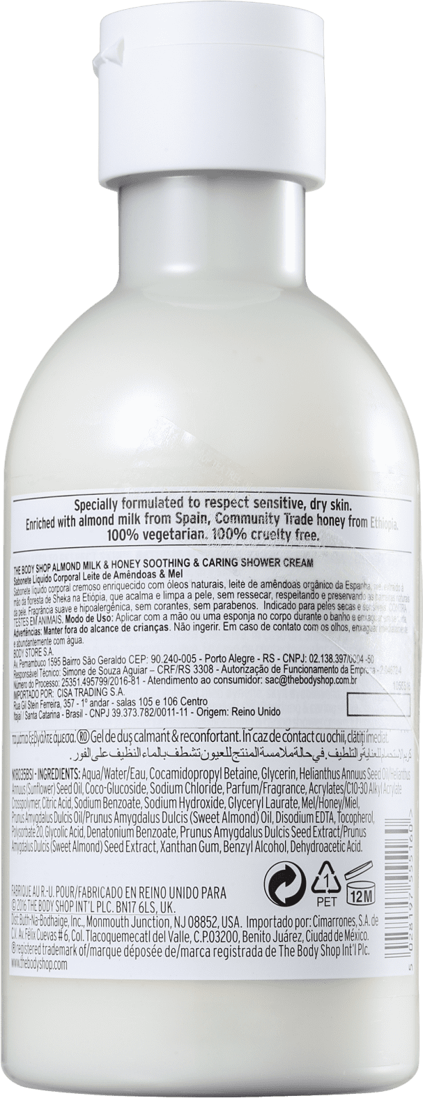 The Body Shop Almond Milk & Honey Shower Cream - Sabonete Líquido 250ml