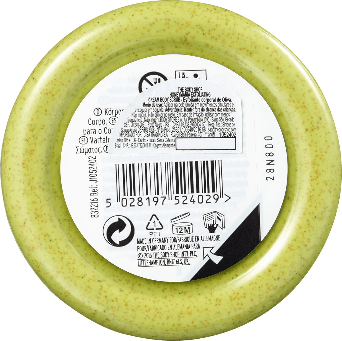 The Body Shop Olive - Creme Esfoliante Corporal 250ml