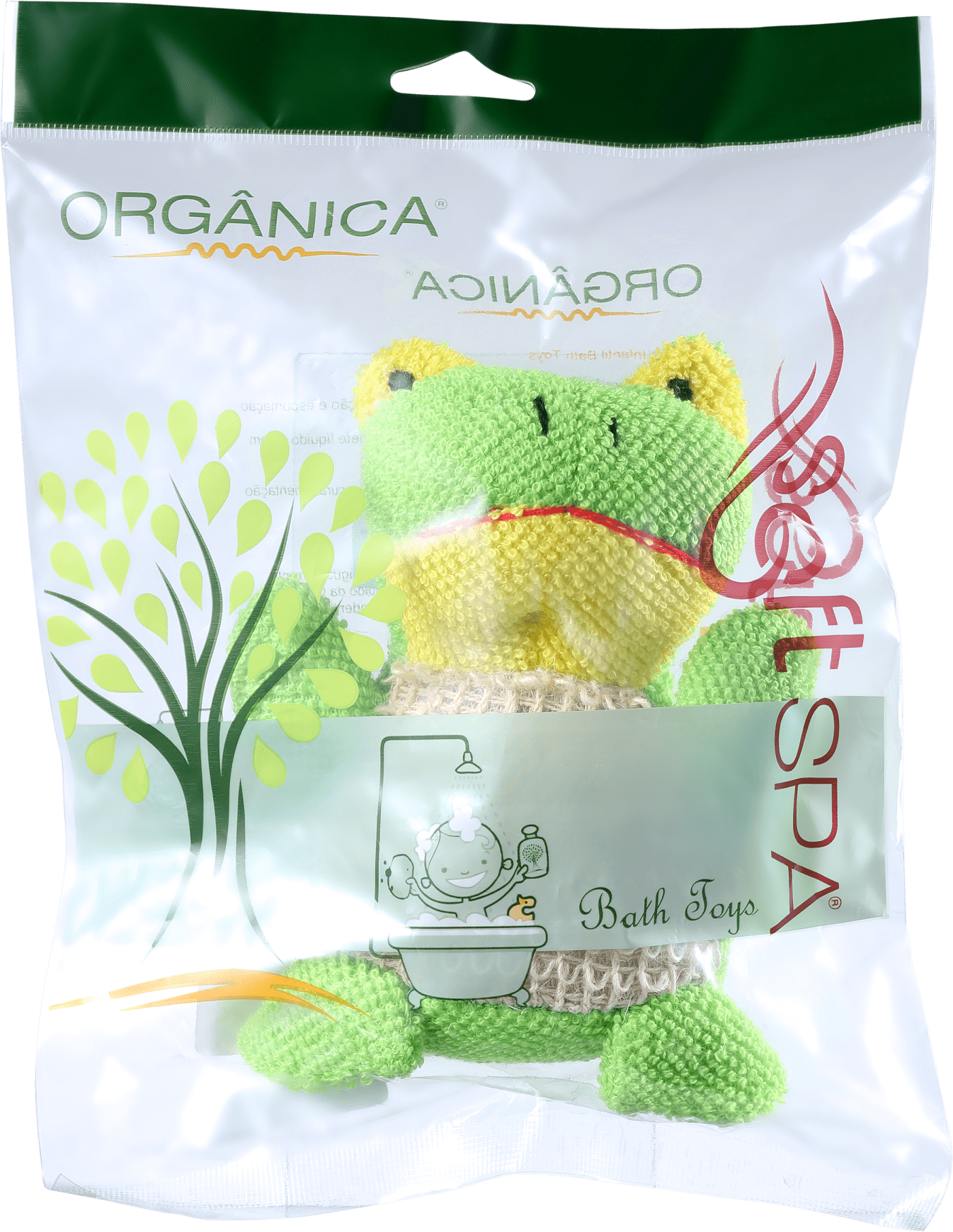 Orgânica Bath Toy Sapinho Verde - Esponja de Banho