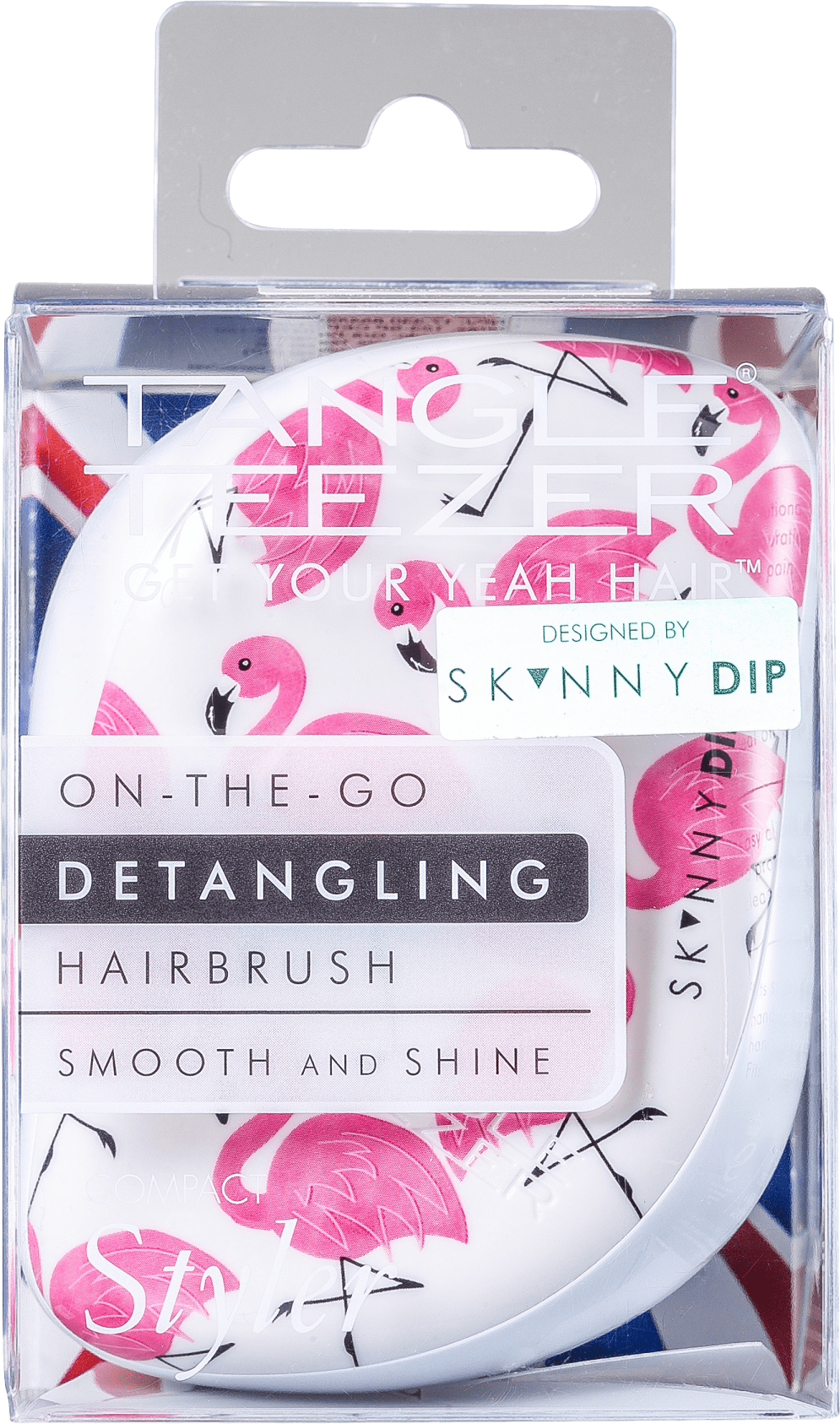 Tangle Teezer Compact Styler Flamingo Branca - Escova de Cabelo