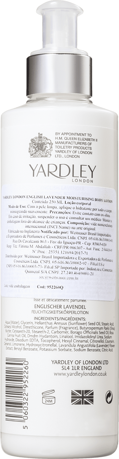 Yardley English Lavender - Loção Hidratante Corporal 250ml