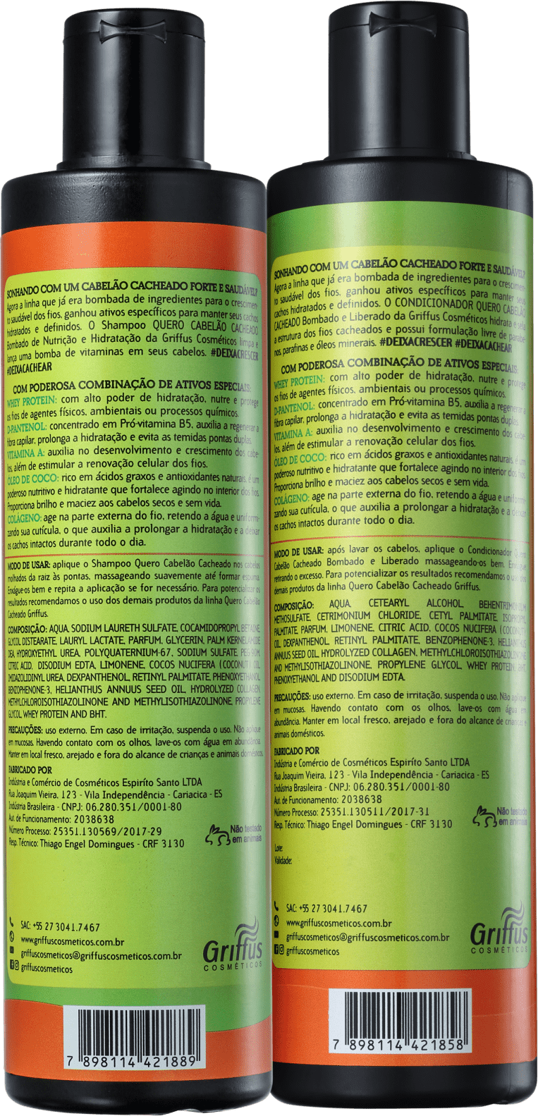 Kit Griffus Quero Cabelão Cacheado Duo (2 Produtos)