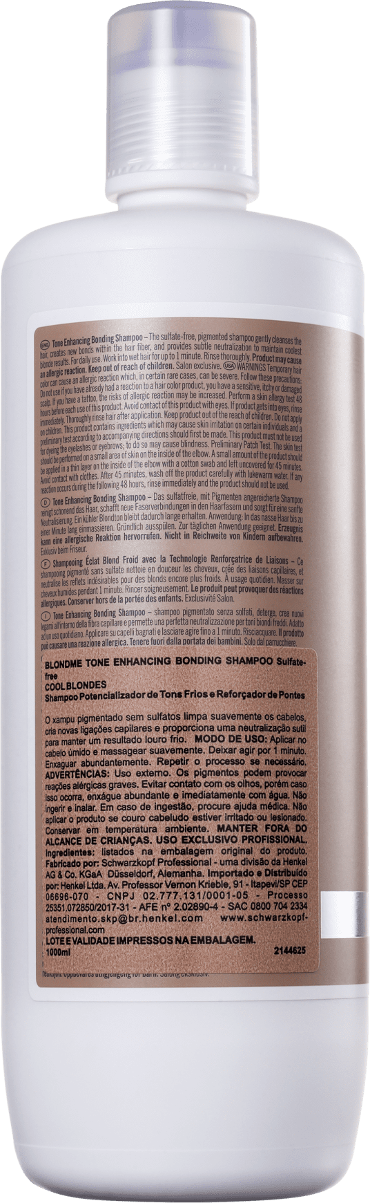 Schwarzkopf Professional BlondMe Tone Enhancing - Shampoo 1000ml