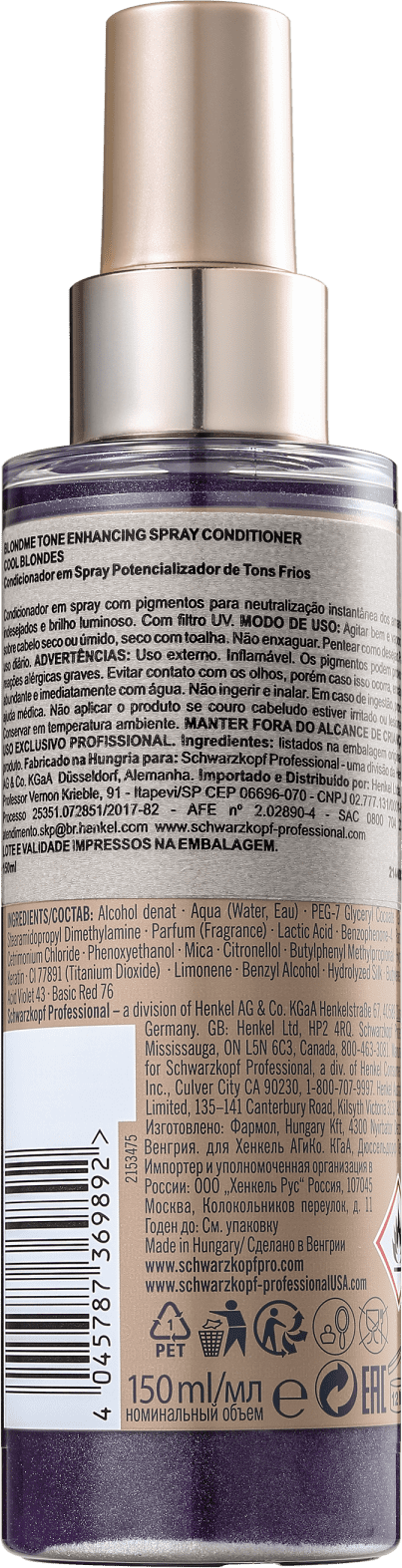 Schwarzkopf Professional BlondMe Tone Enhancing - Spray Leave-in 150ml