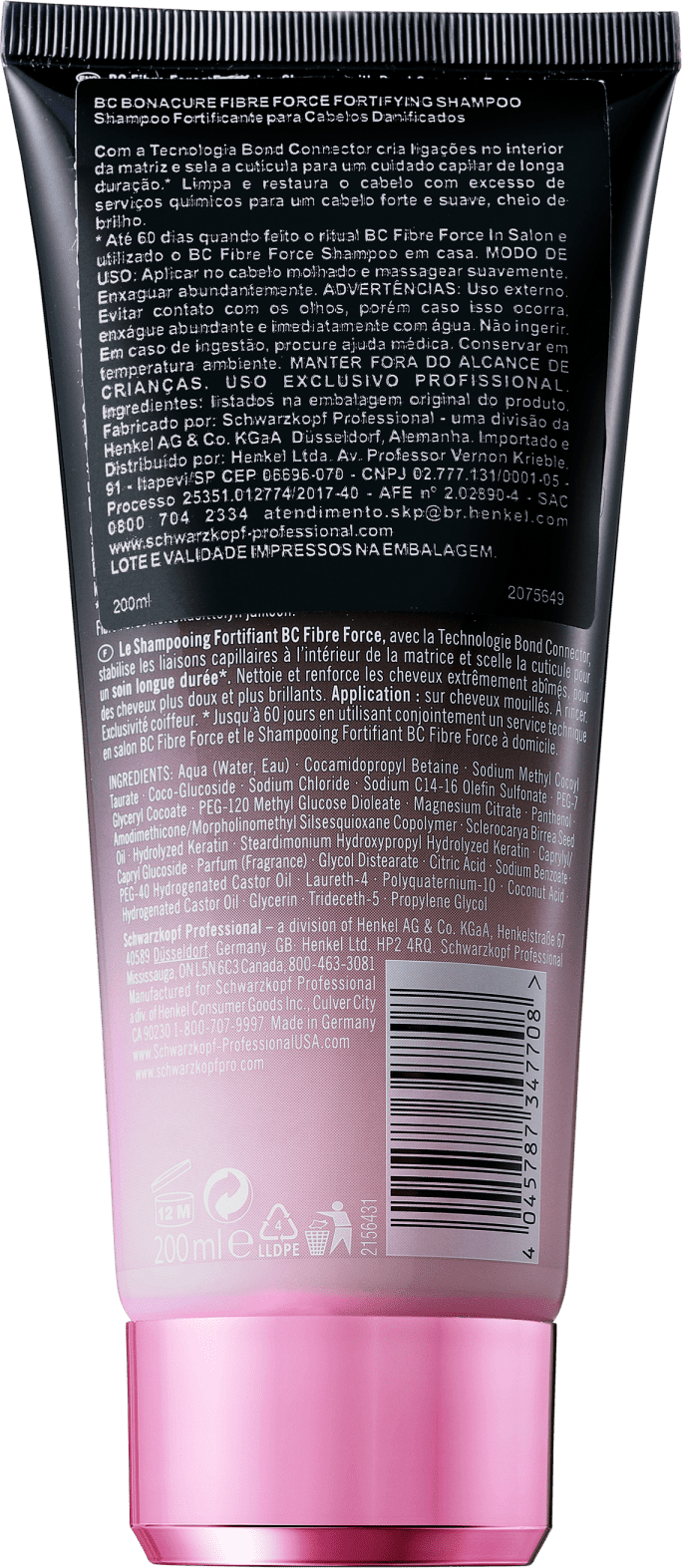 Schwarzkopf Professional BC Bonacure Fibre Force Fortifying - Shampoo sem Sulfato 200ml