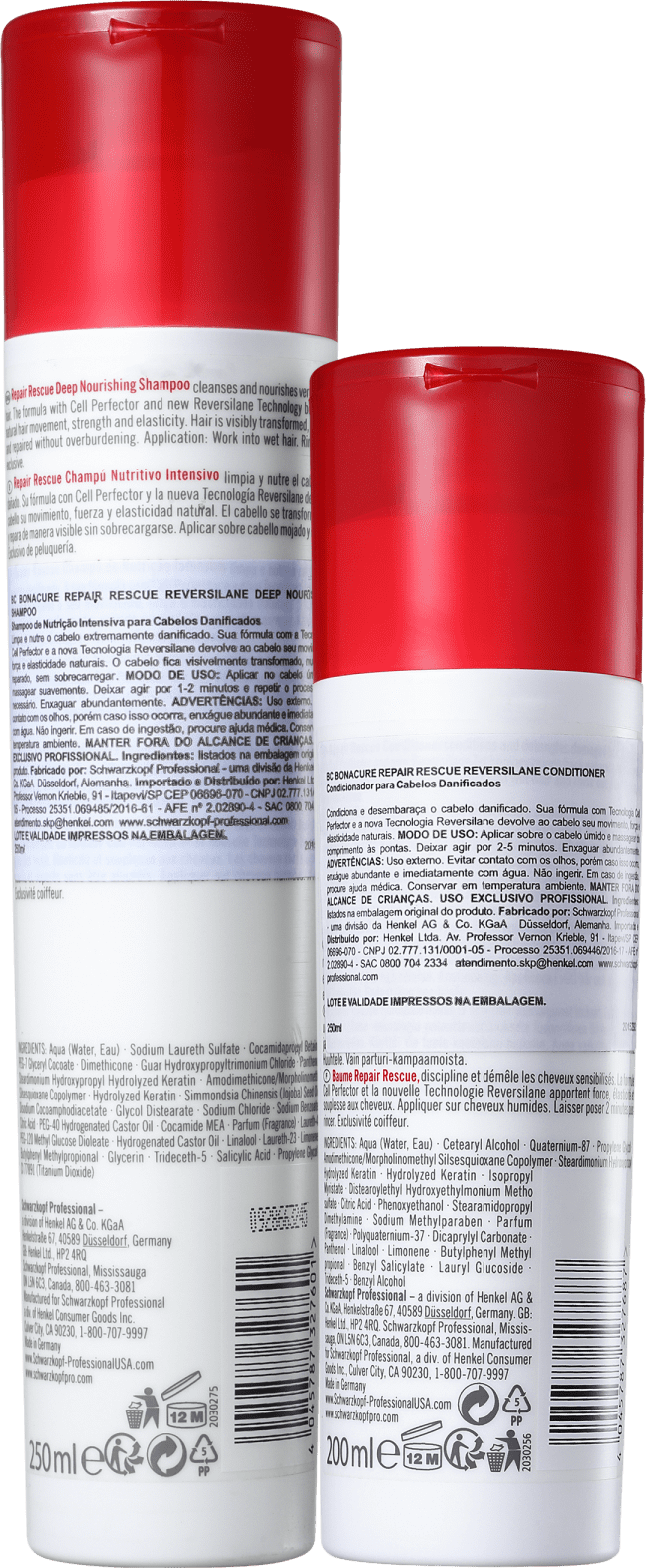 Kit Schwarzkopf Professional BC Bonacure Repair Rescue Reversilane Diário (2 Produtos)