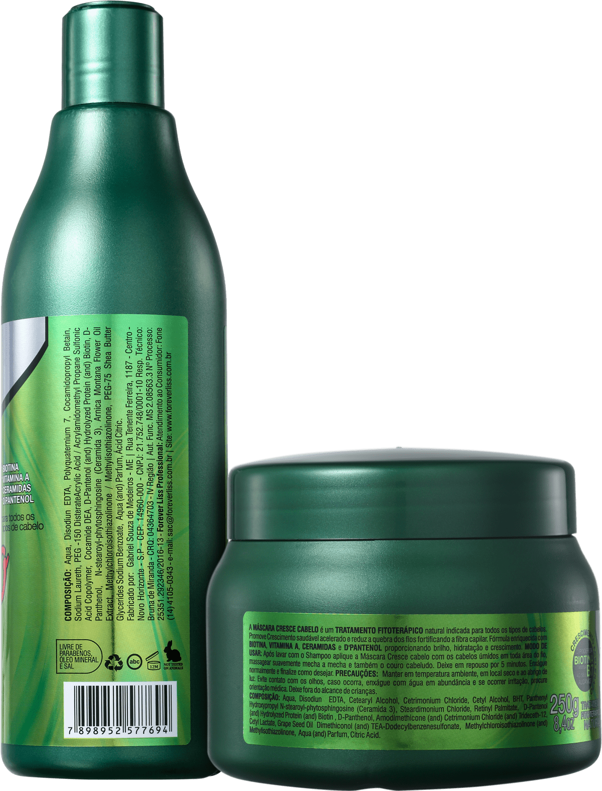 Kit Forever Liss Professional Cresce Cabelo Força e Hidratação (2 Produtos)