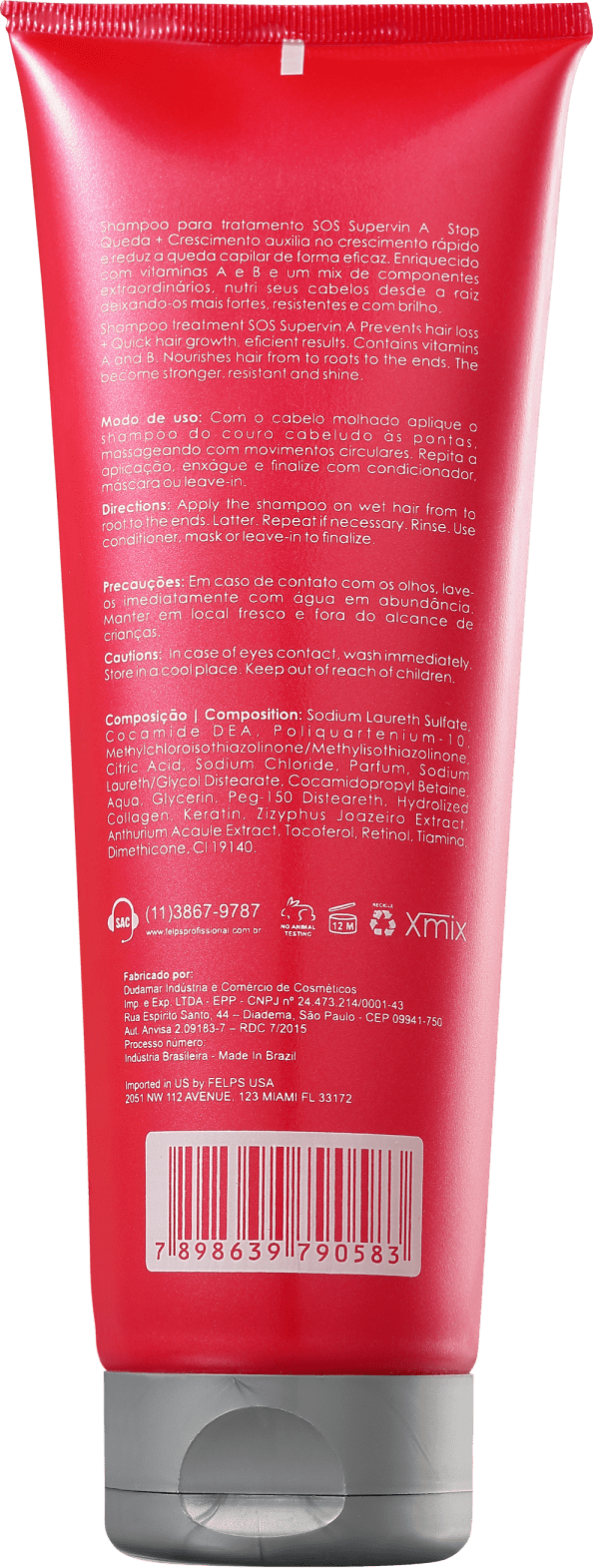 Felps Profissional XMix SOS Supervin A Stop Queda - Shampoo 250ml