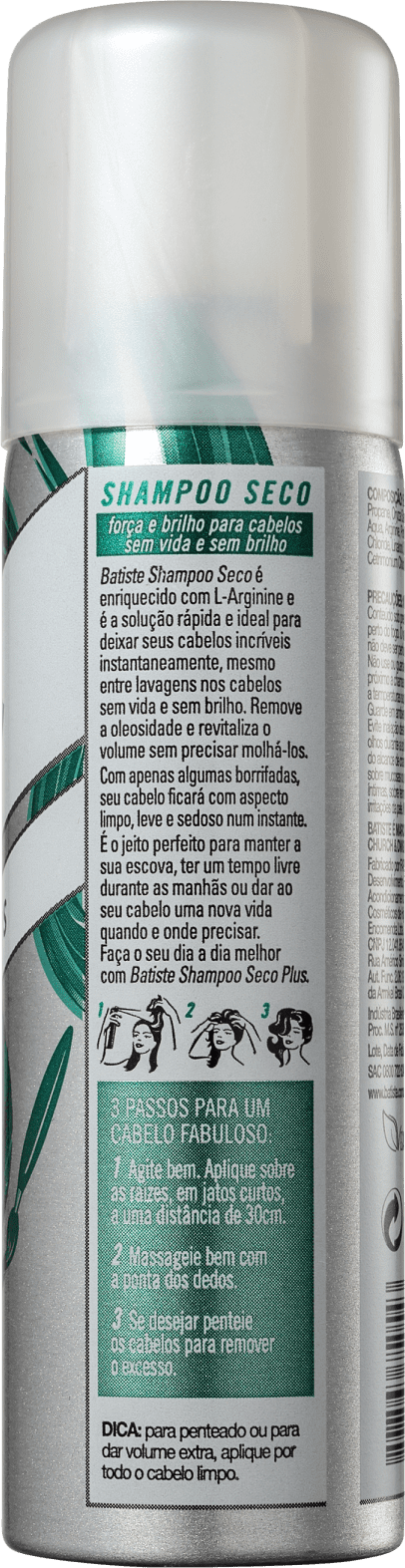 Batiste Plus Força e Brilho - Shampoo a Seco 150ml