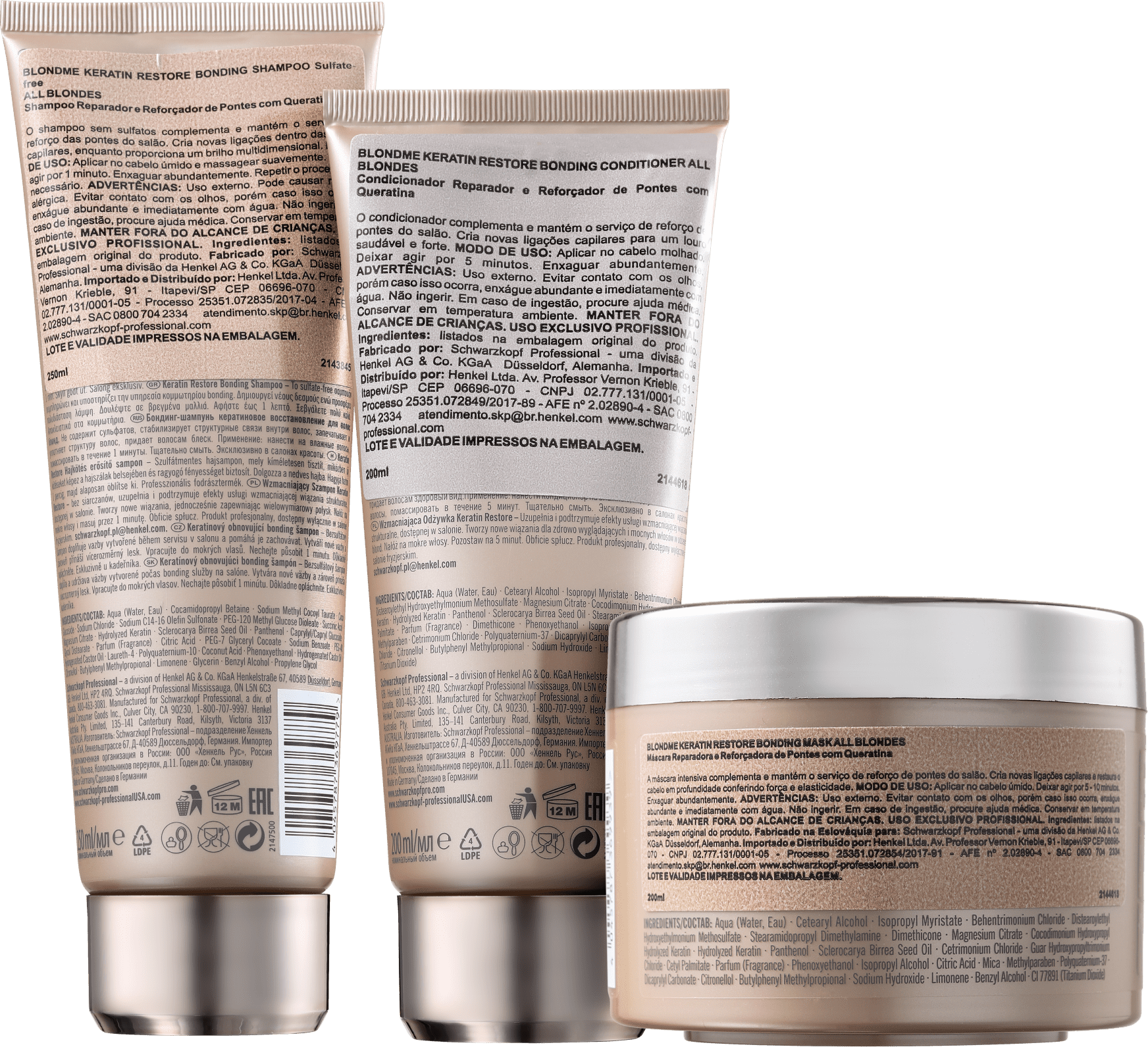 Kit Schwarzkopf Professional BlondMe Reparação Profunda (3 Produtos)