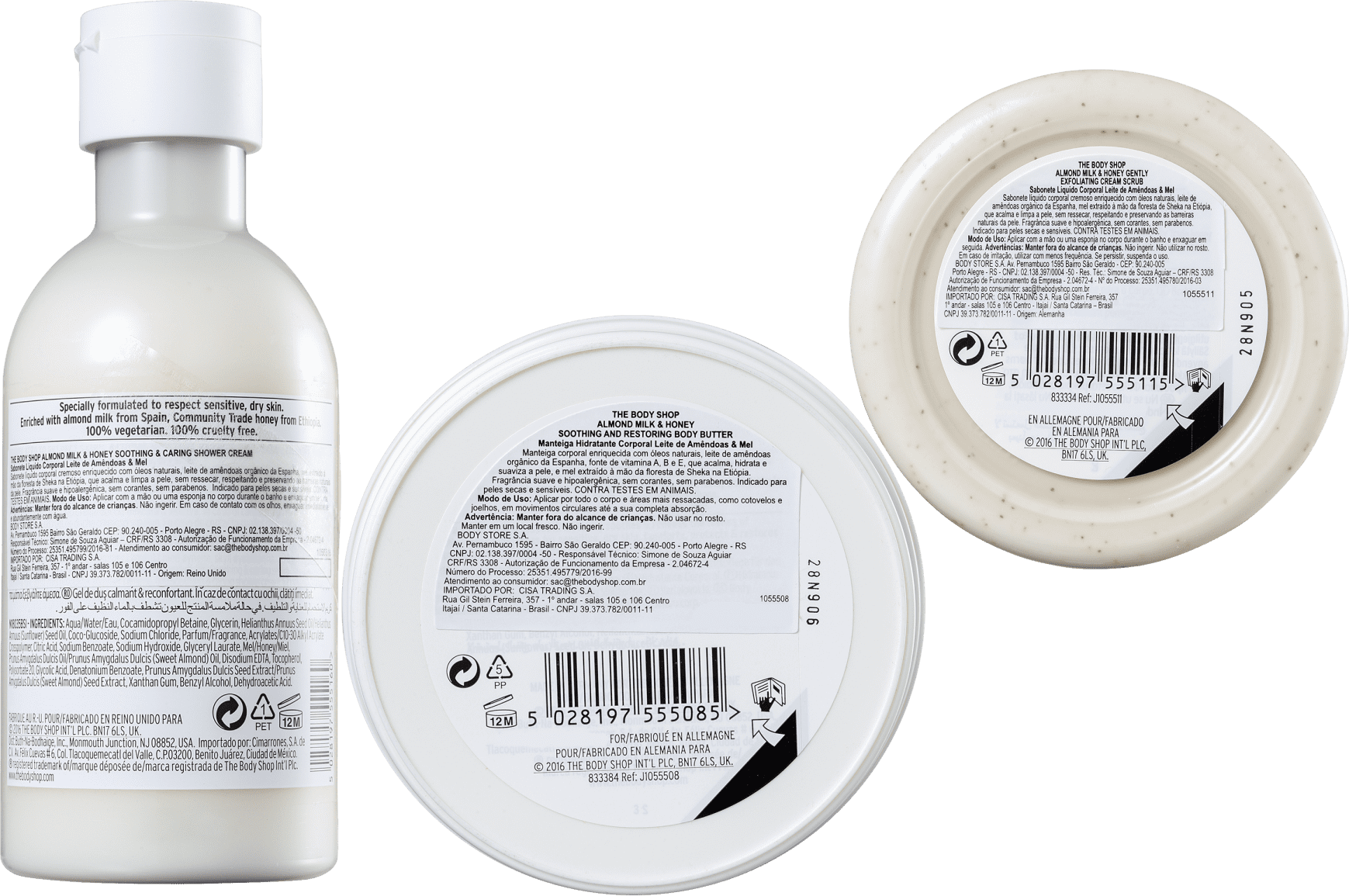 Kit The Body Shop Milk & Honey Completo (3 Produtos)