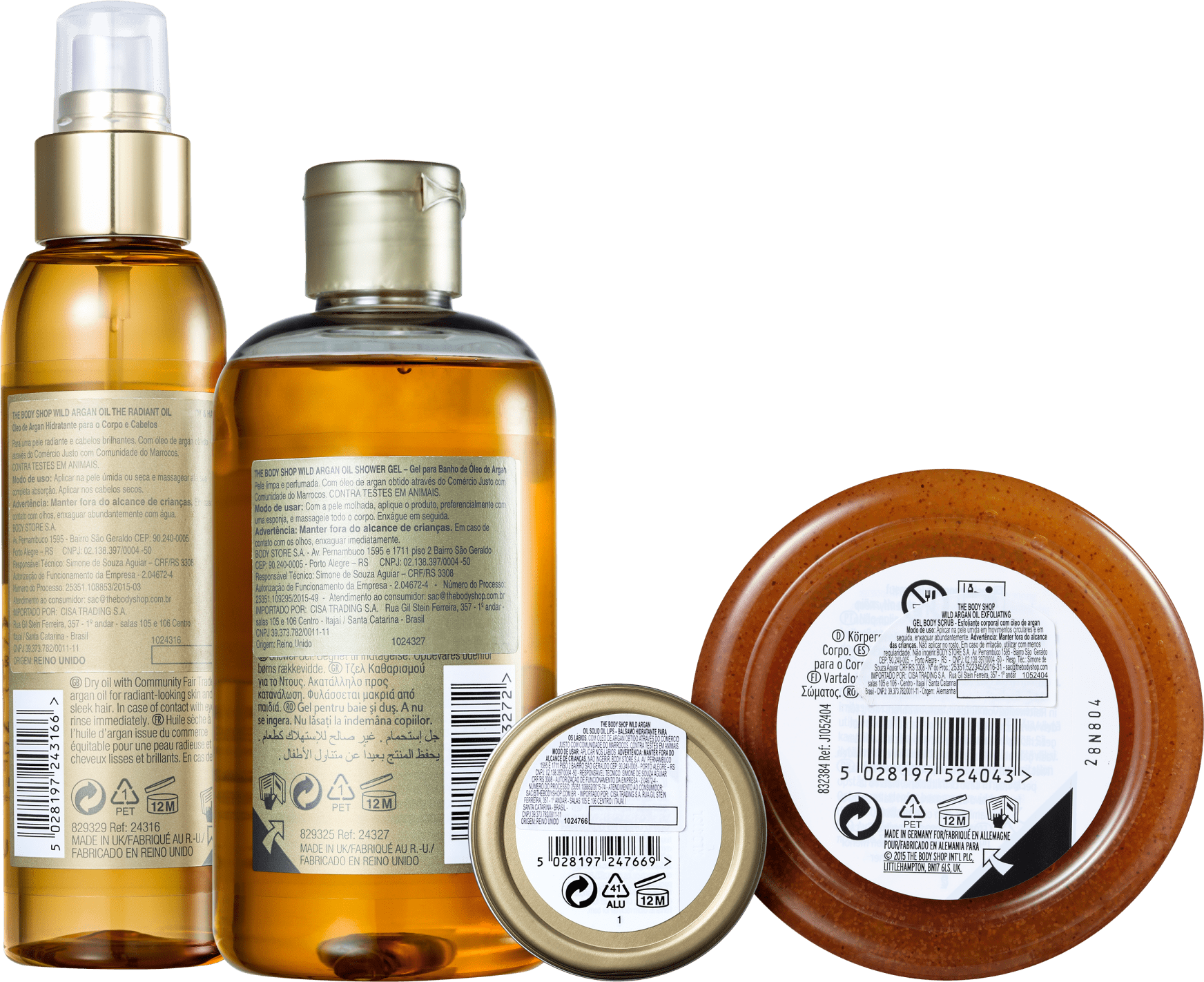 Kit The Body Shop Wild Argan Oil (4 Produtos)