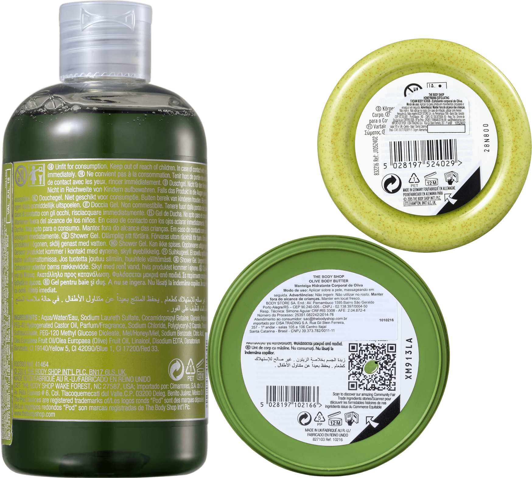 Kit The Body Shop Olive (3 Produtos)