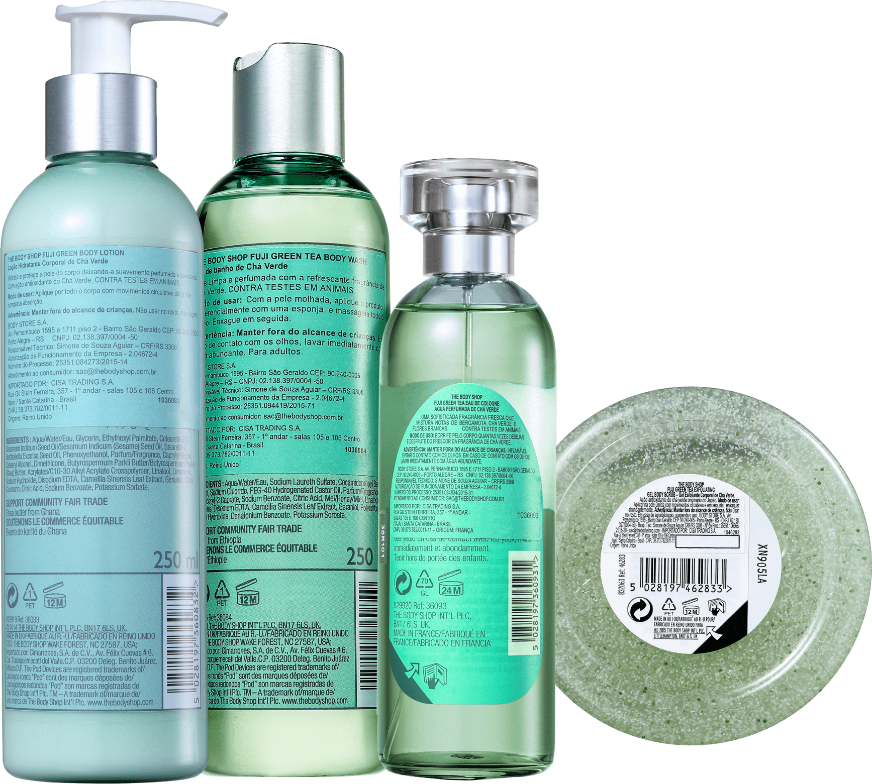 Kit The Body Shop Fuji Green Tea Hidratante (4 Produtos)