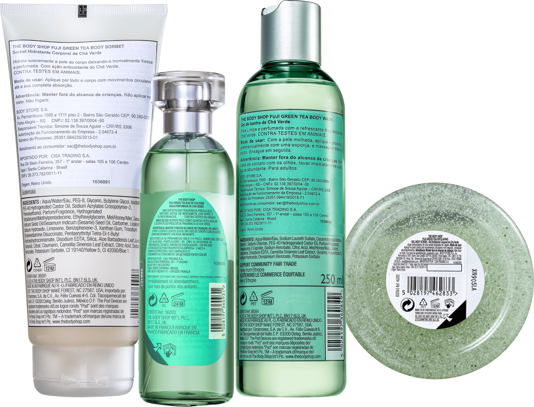 Kit The Body Shop Fuji Green Tea Refrescante (4 Produtos)