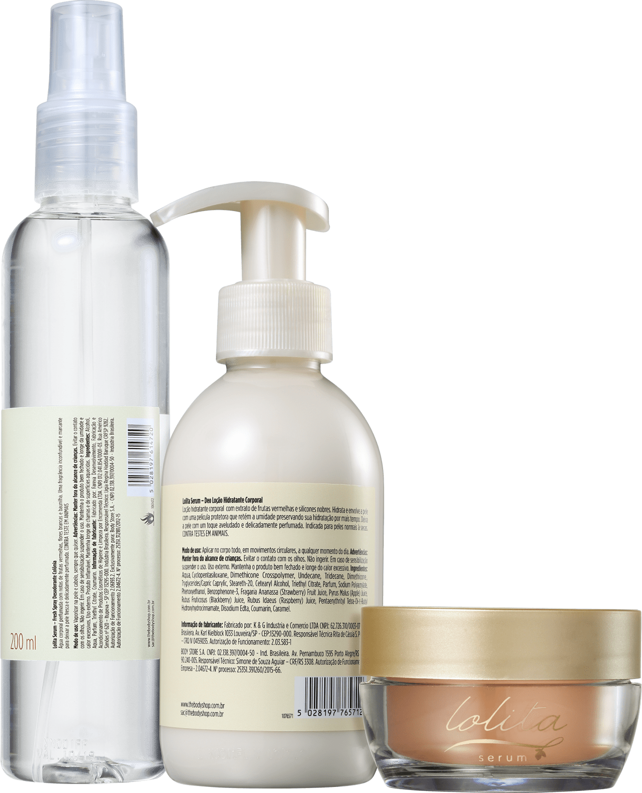 Kit The Body Shop Lolita Serum Básico (3 Produtos)