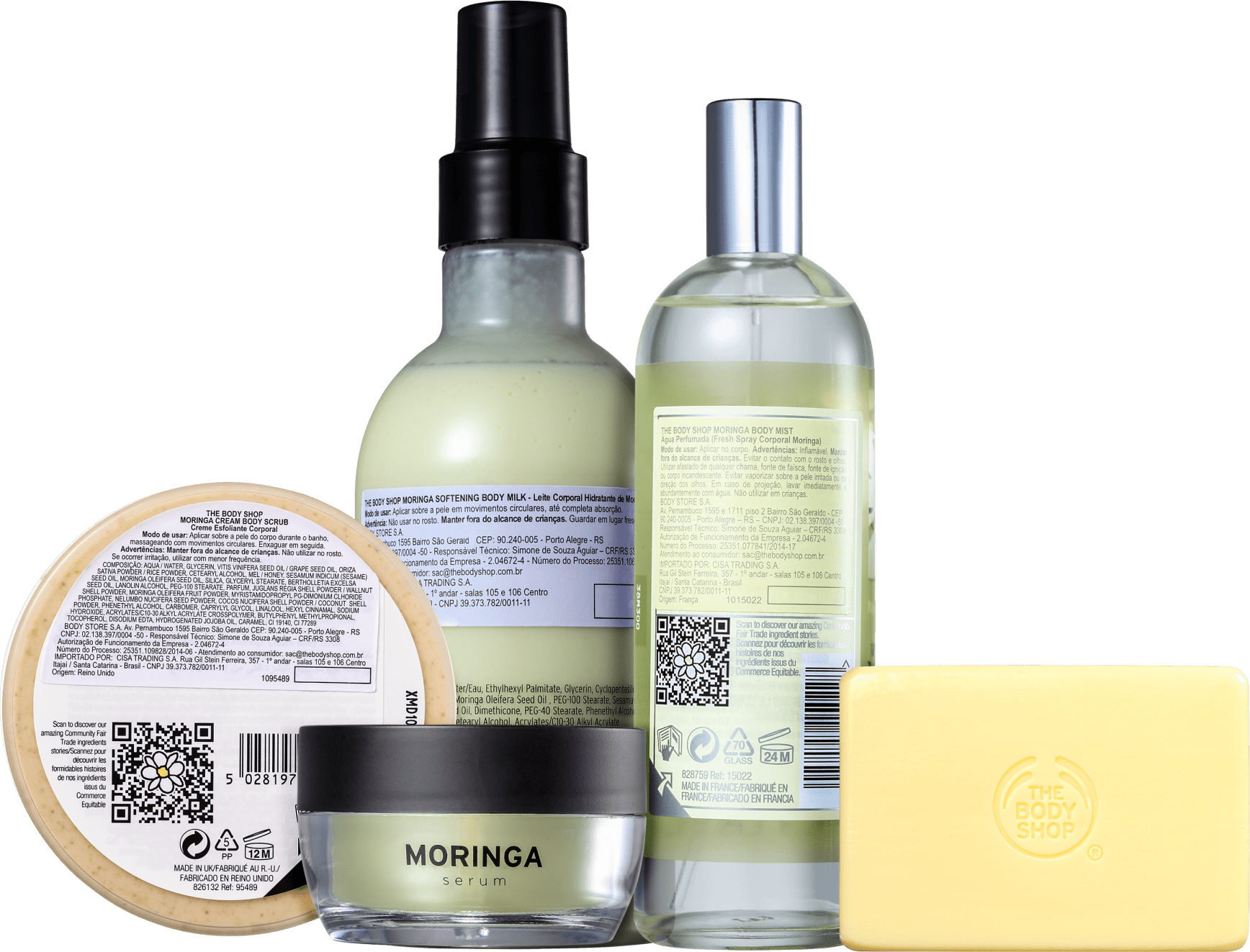 Kit The Body Shop Moringa Hidratação Suave (5 Produtos)