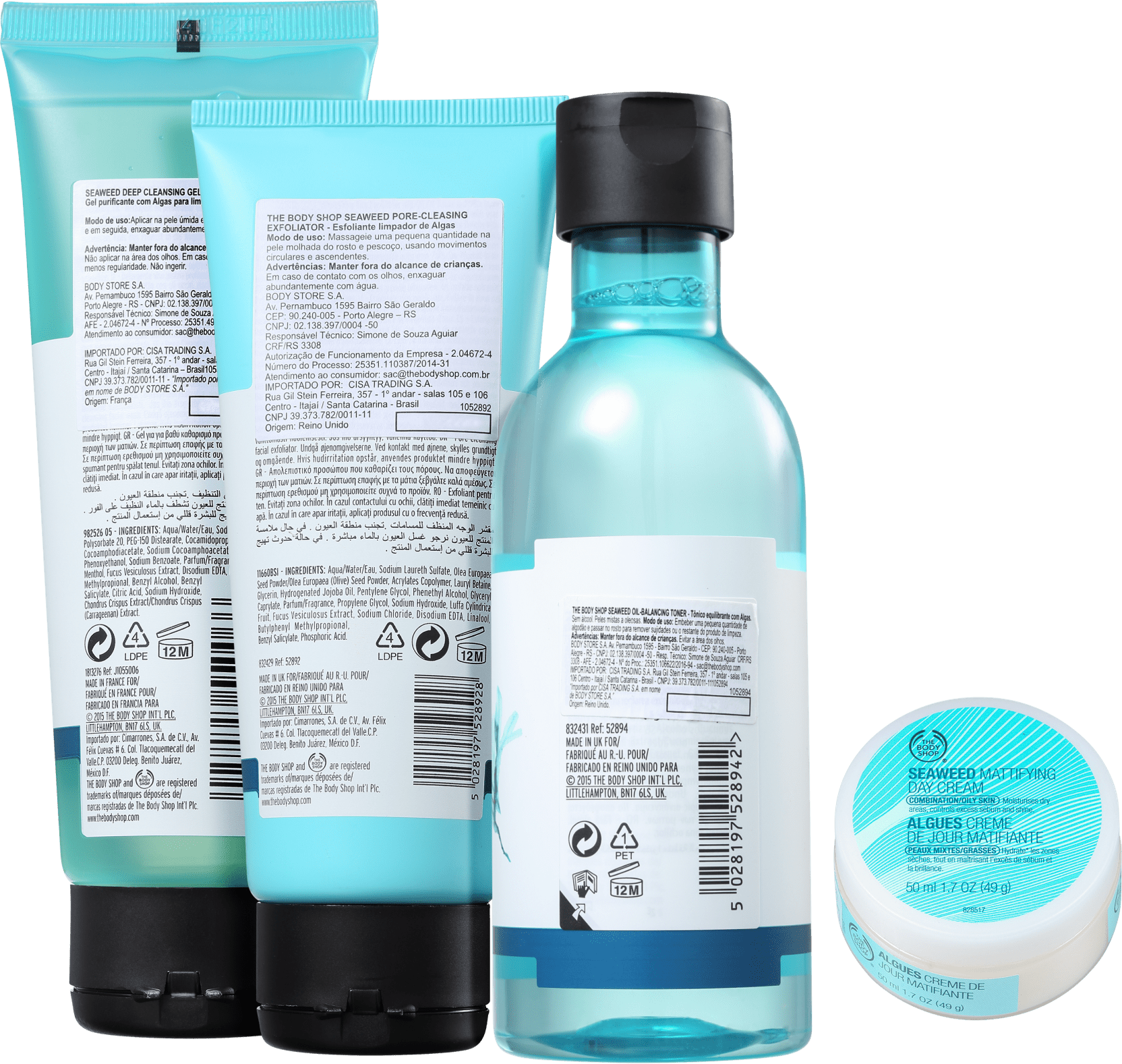 Kit The Body Shop Seaweed Facial Essencial (4 Produtos)