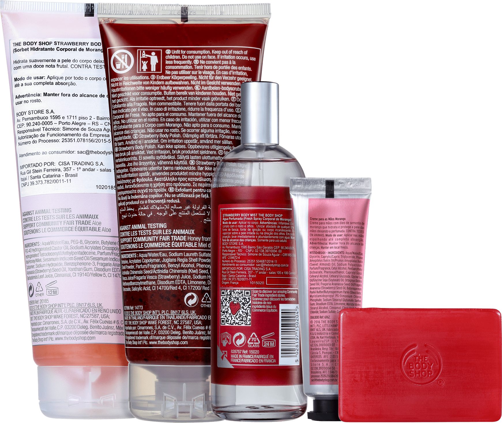 Kit The Body Shop Strawberry Sorbet (5 Produtos)