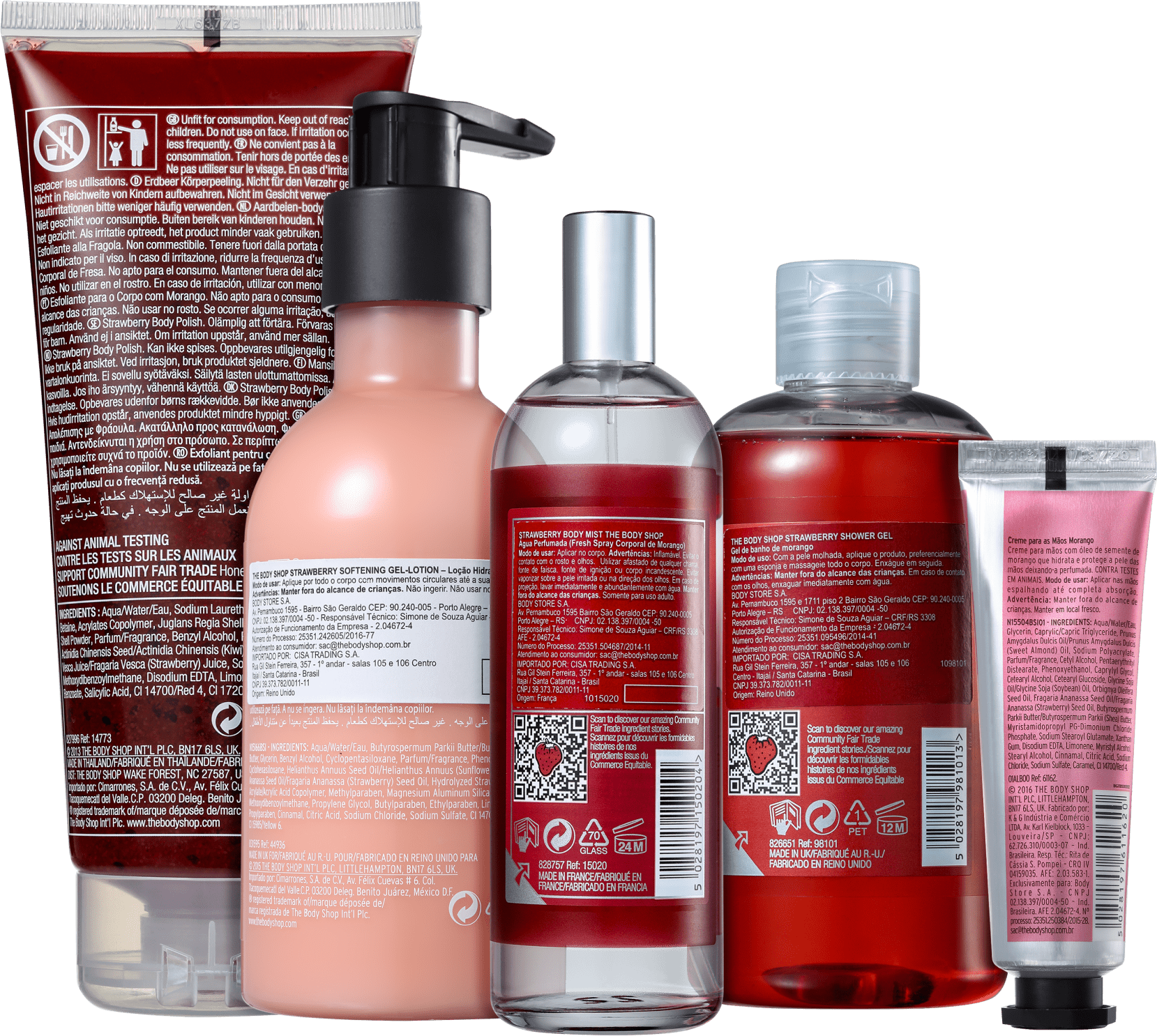Kit The Body Shop Strawberry Hidratação Intensa (5 Produtos)