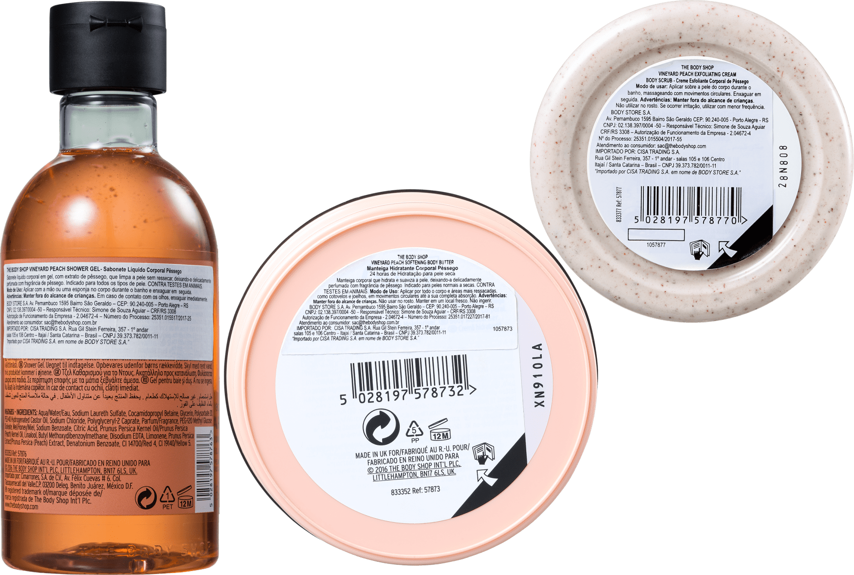 Kit The Body Shop Vineyard Peach (3 Produtos)