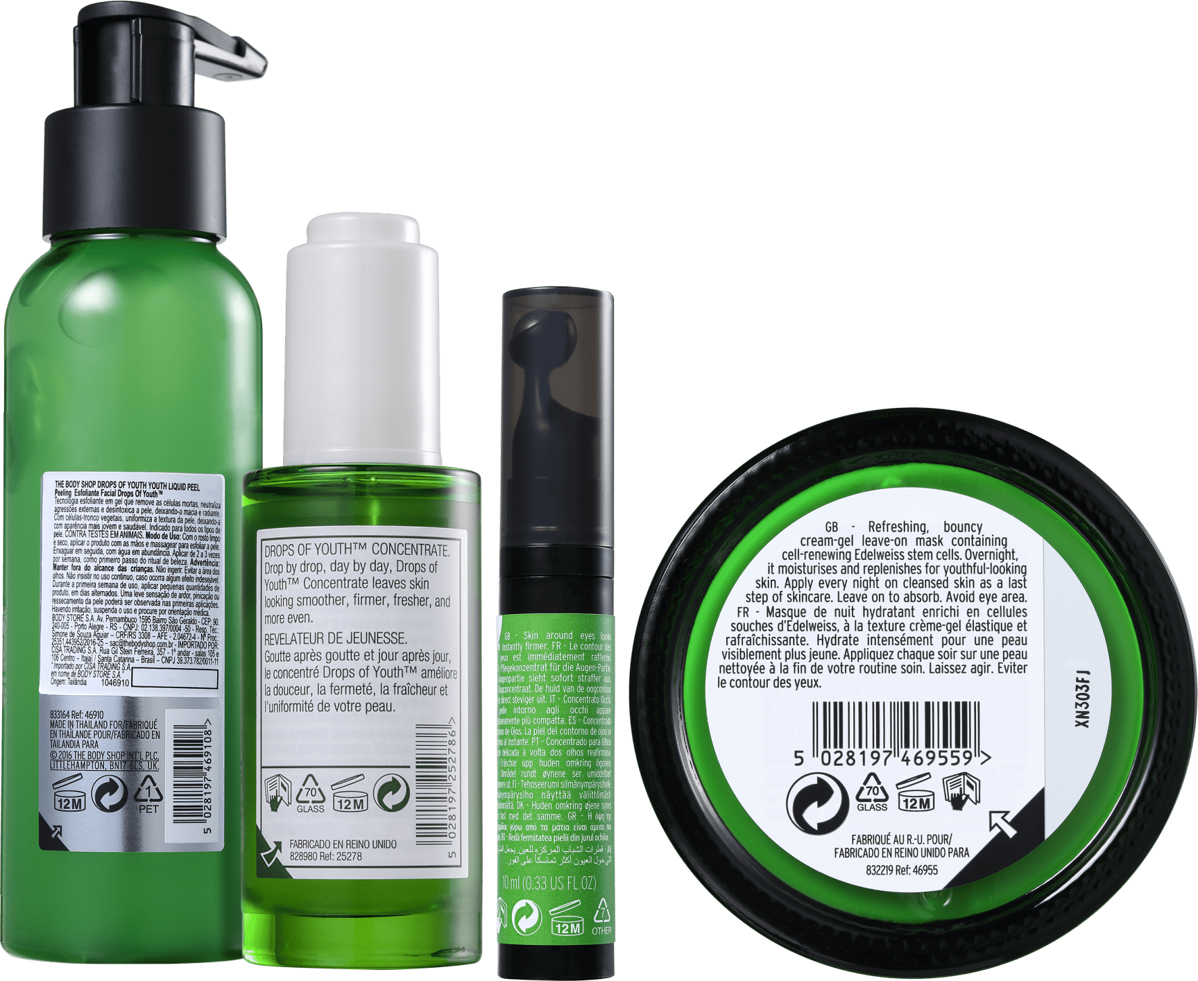 Kit The Body Shop Drops Of Youth de Tratamento (4 Produtos)