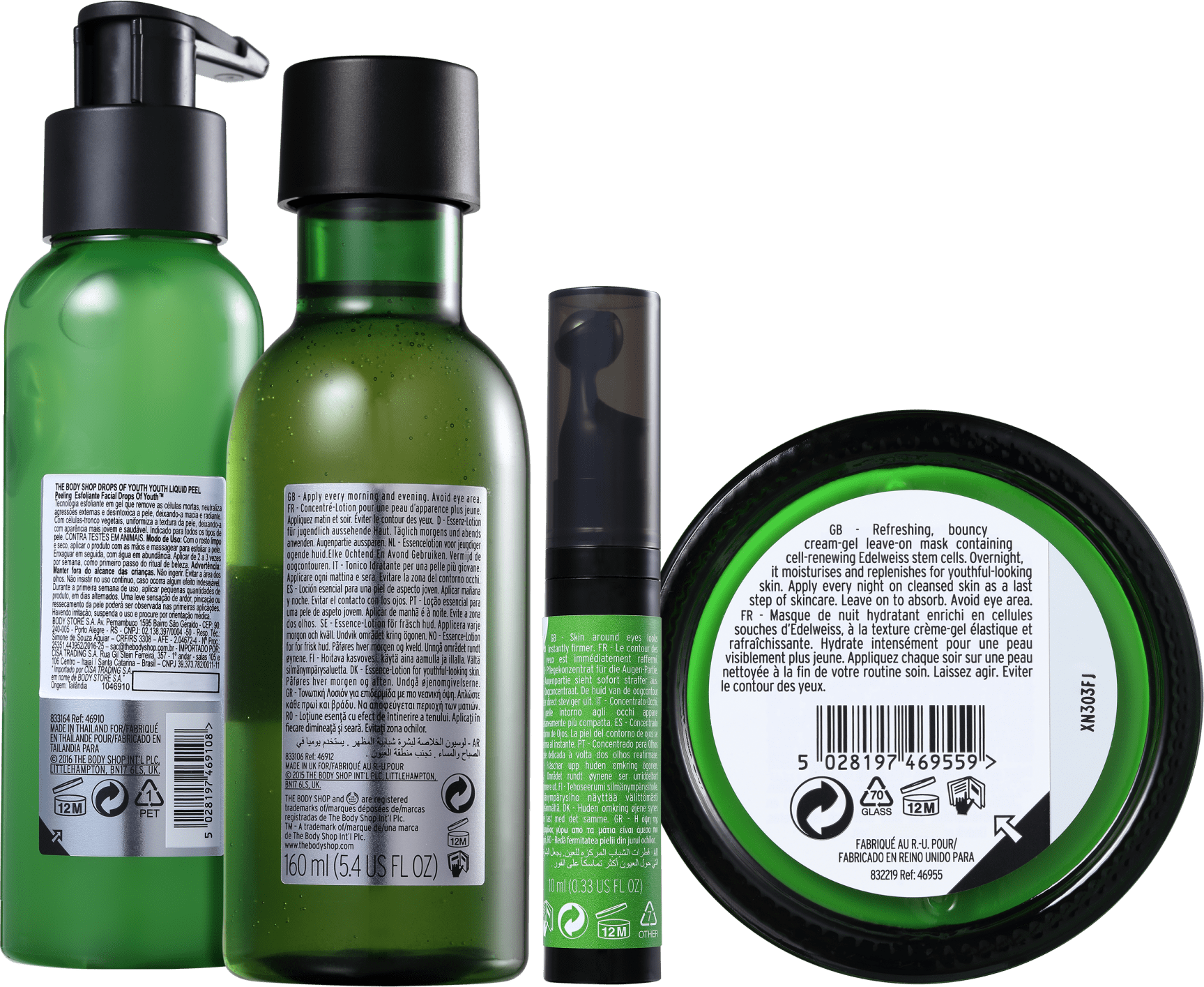 Kit The Body Shop Drops Of Youth Completo (4 Produtos)