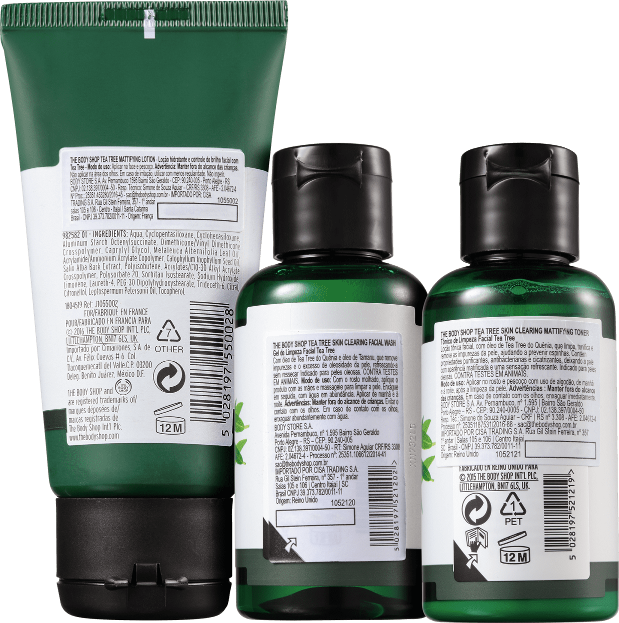 Kit The Body Shop Tea Tree Essenciais (3 Produtos)