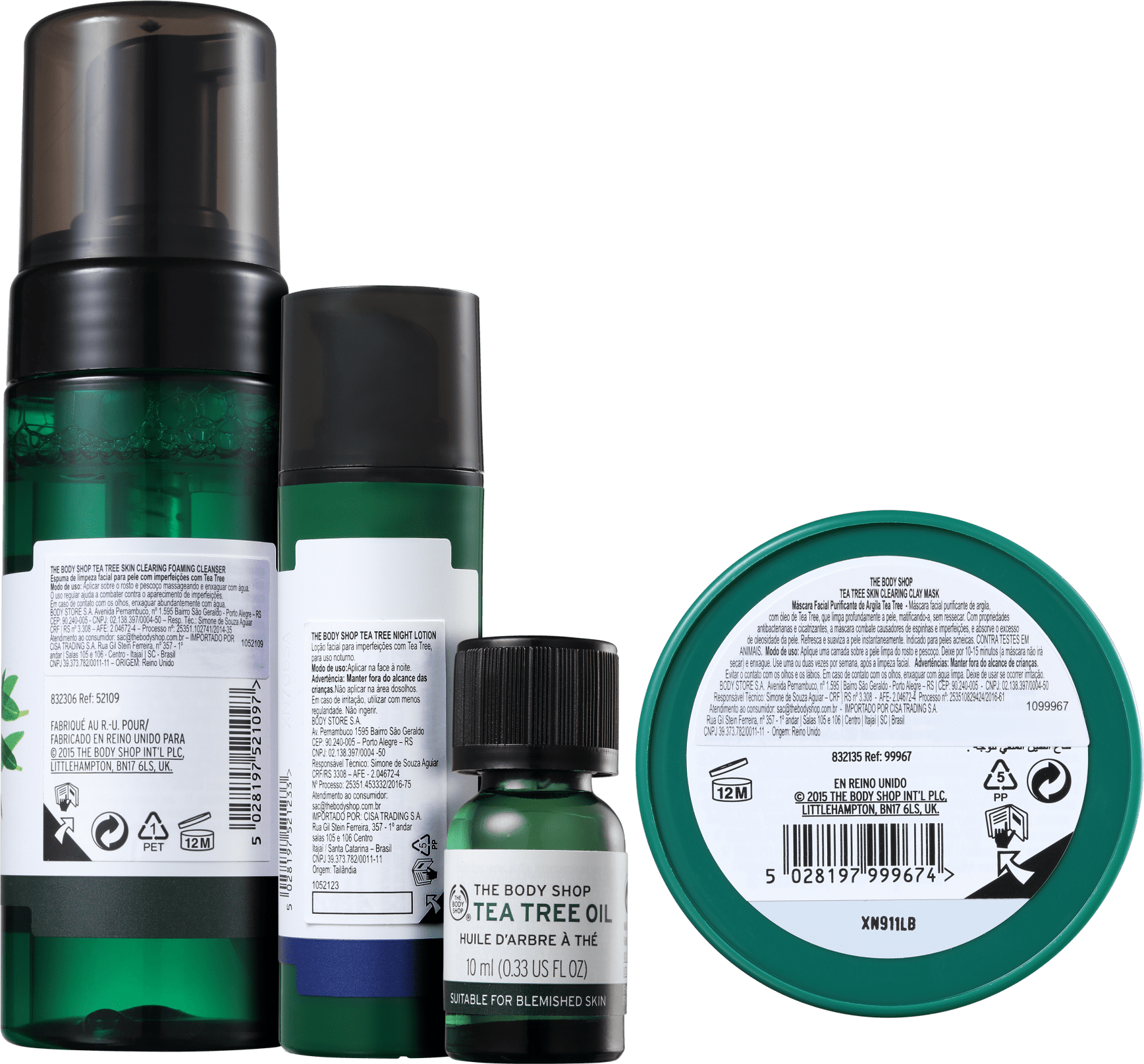 Kit The Body Shop Tea Tree Cuidado Intenso (4 Produtos)