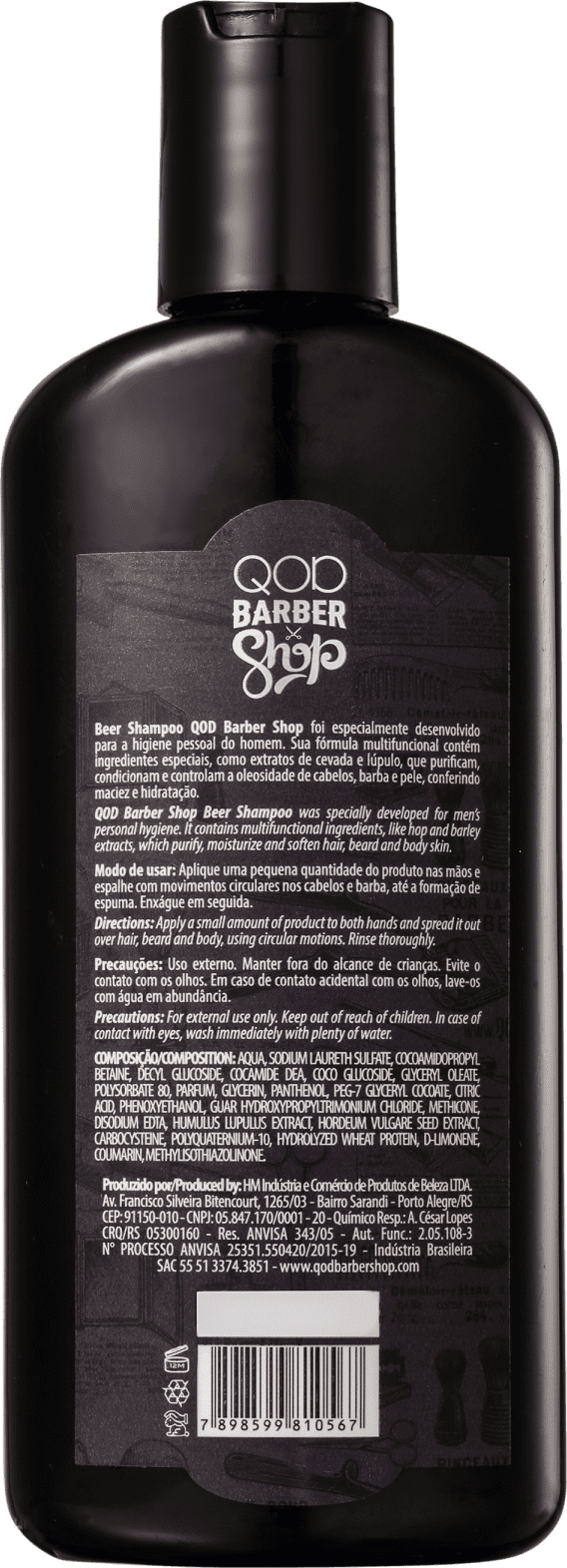 QOD Barber Shop Doga10 - Shampoo 3 em 1 240ml