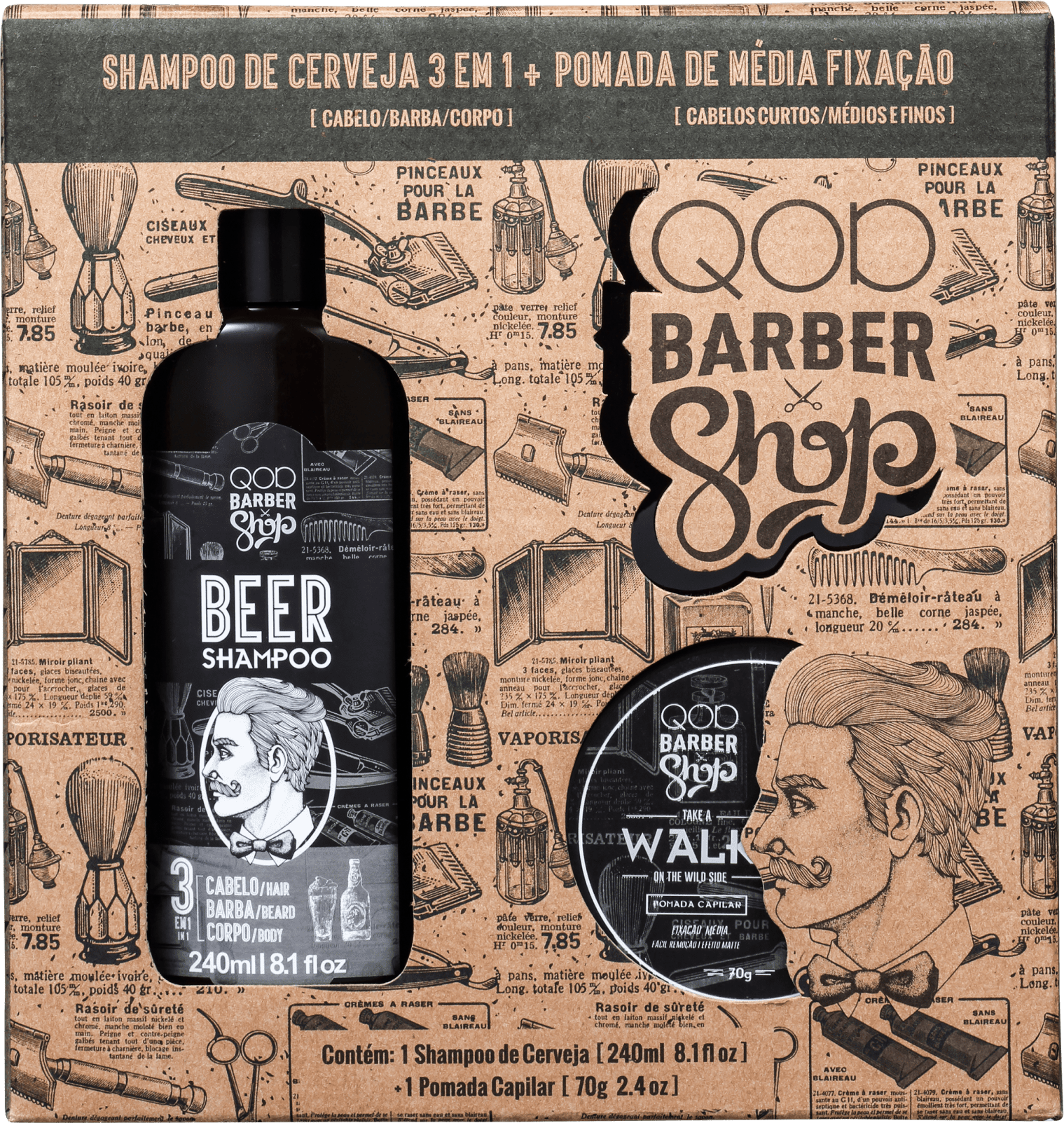 Kit QOD Barber Shop Walk (2 Produtos)