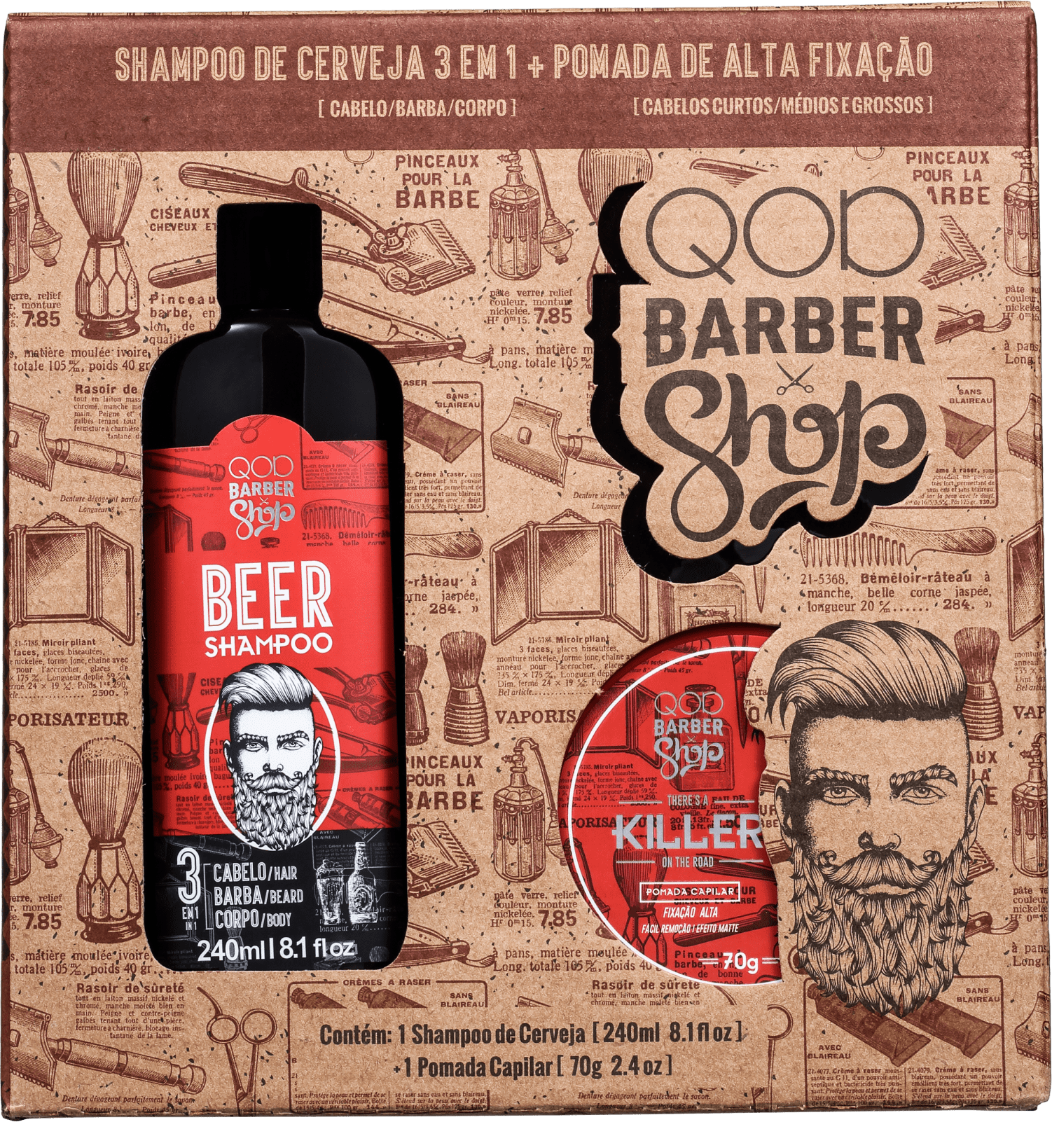 Kit QOD Barber Shop Killer (2 Produtos)