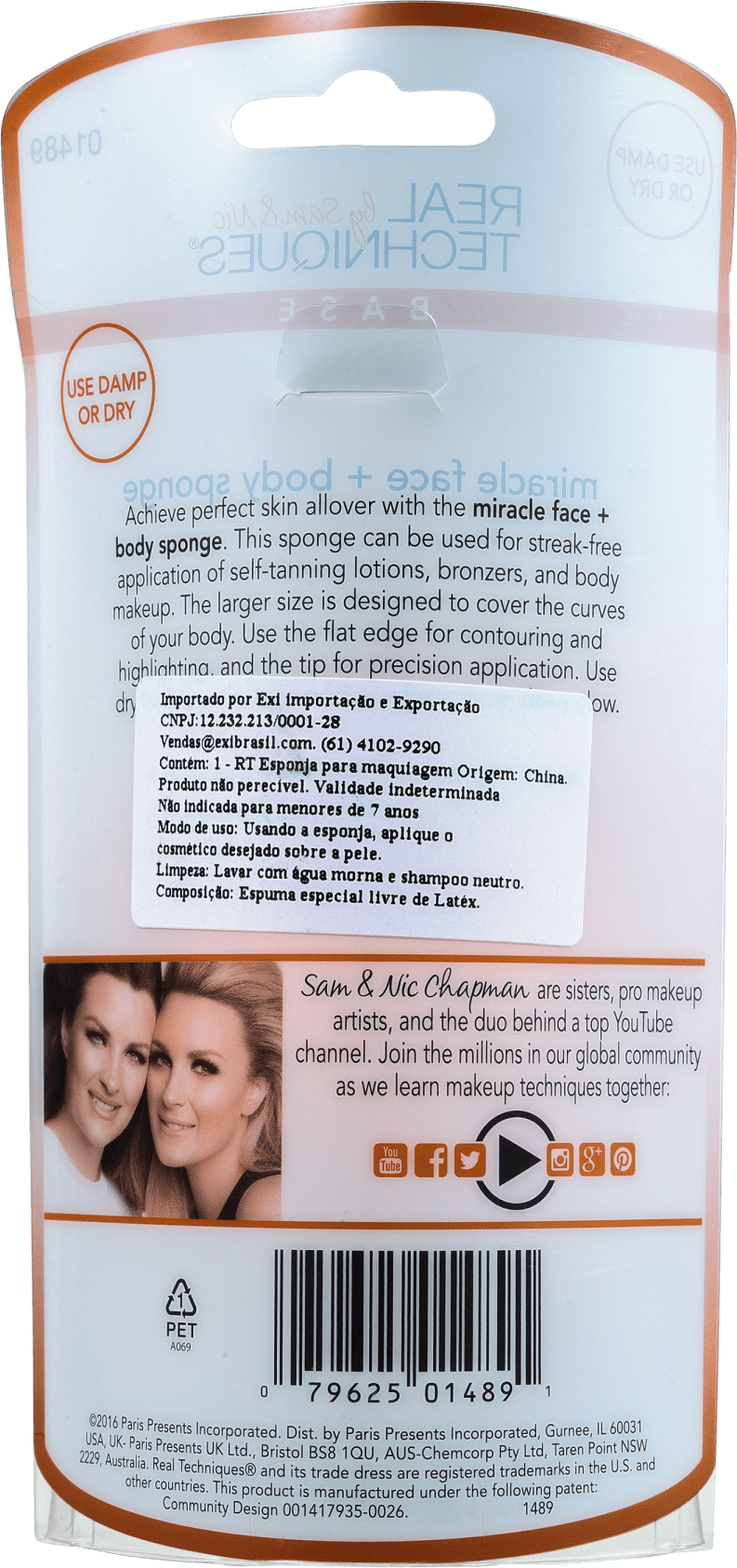 Real Techniques Miracle Face + Body - Esponja para Maquiagem