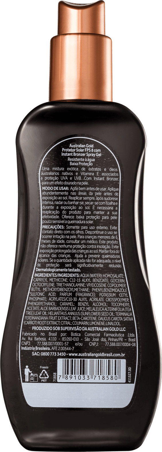 Australian Gold FPS 8 - Protetor Solar em Spray 237ml