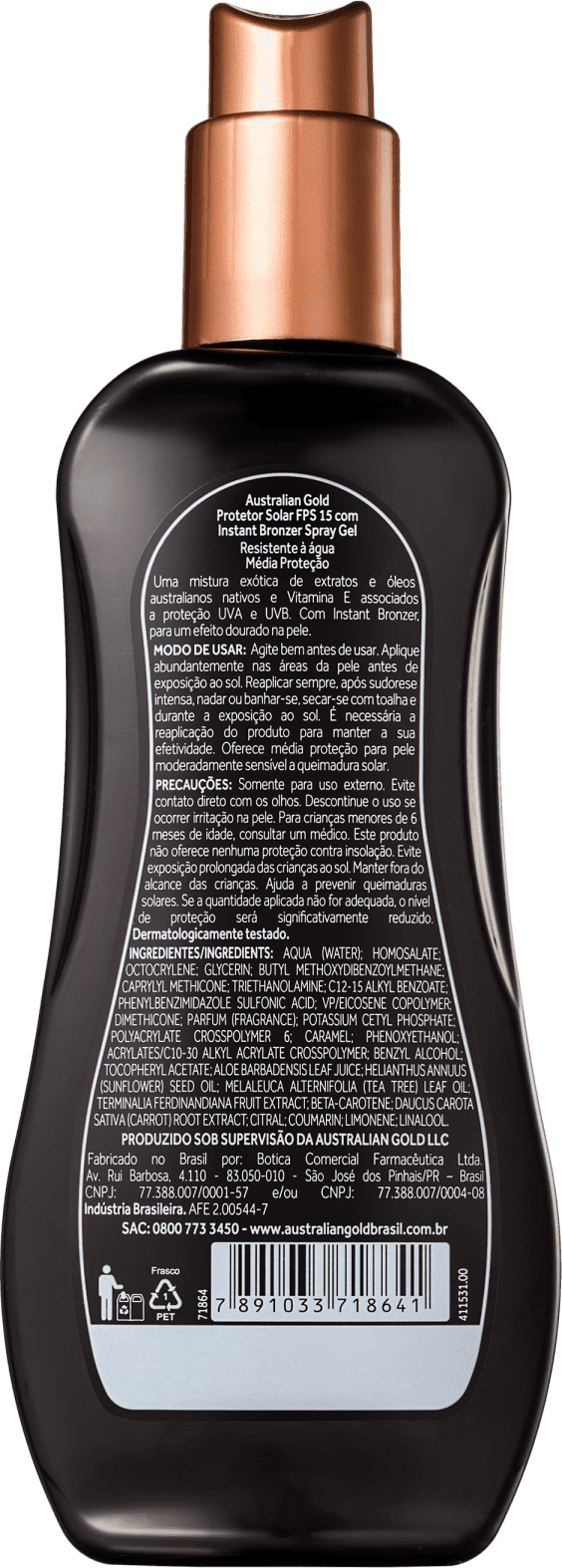 Australian Gold FPS 15 - Protetor Solar em Spray 237ml