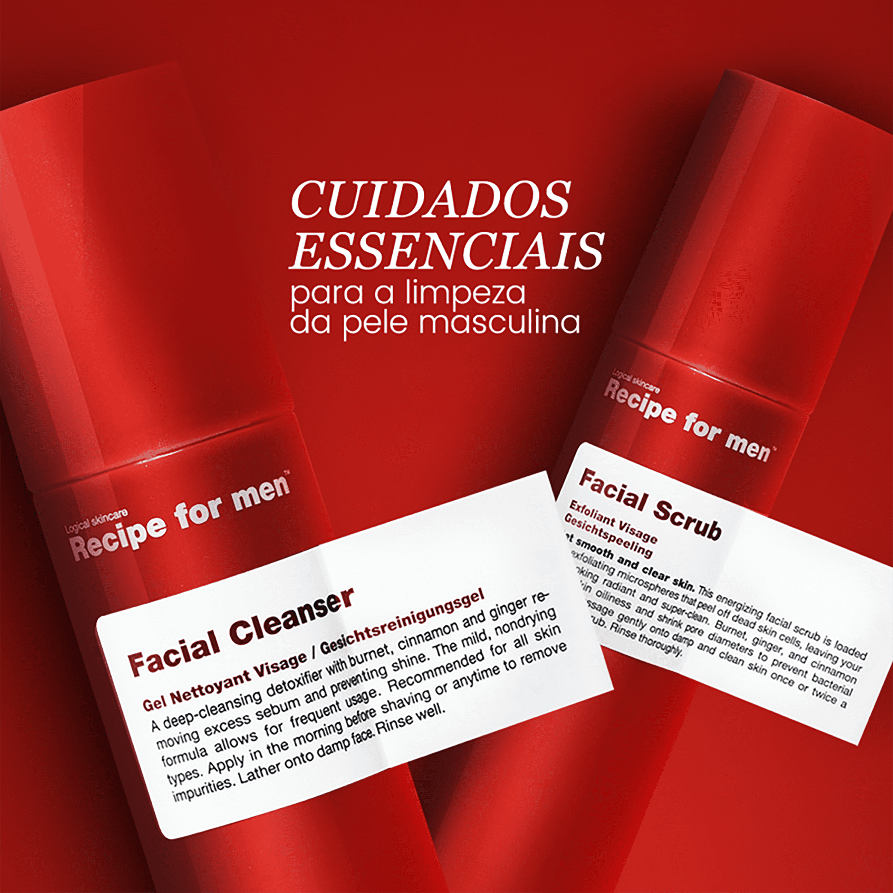 Recipe for Men - Gel de Limpeza Facial 100ml
