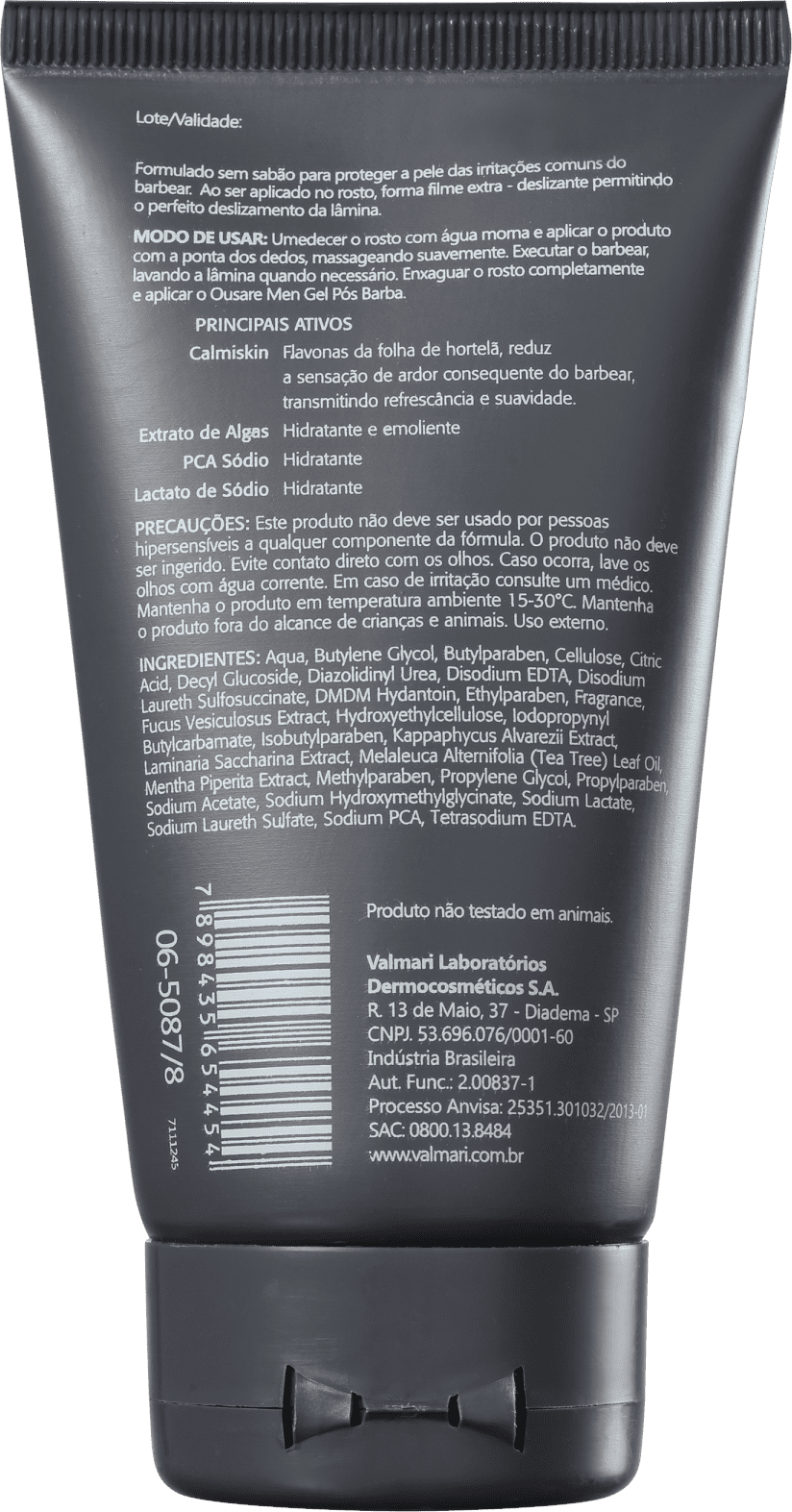 Valmari Ousare Men - Gel de Barbear 120g