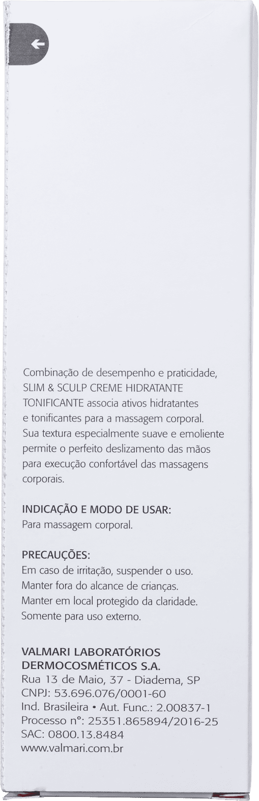 Valmari Slim & Sculp - Creme Hidratante Corporal 220g