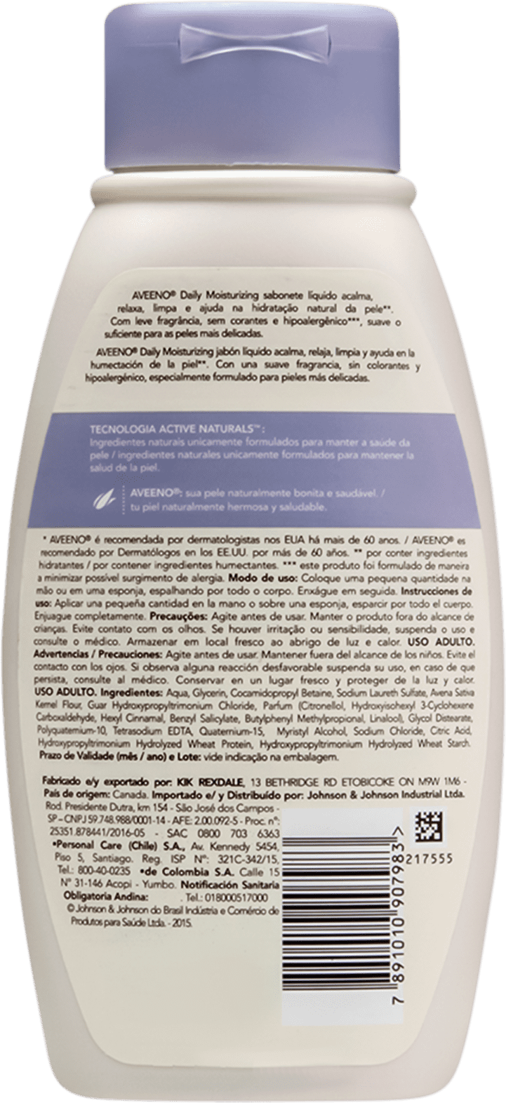 Aveeno Daily Moisturizing Lavanda e Ylang - Sabonete Líquido 354ml