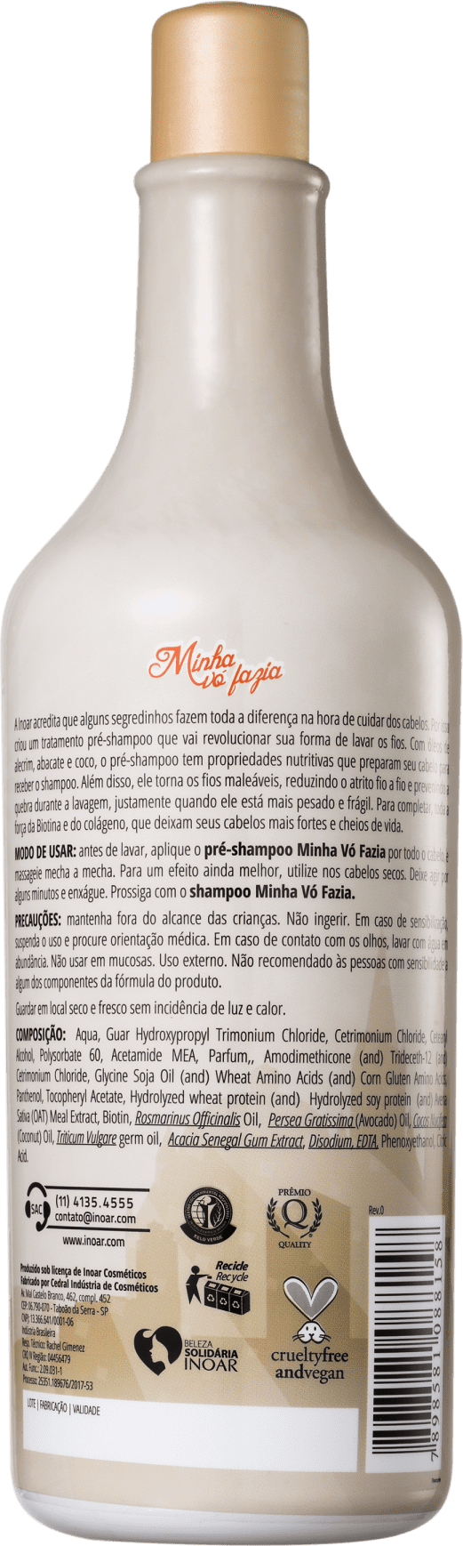 Pré-Shampoo Minha Vó Fazia 1000ml