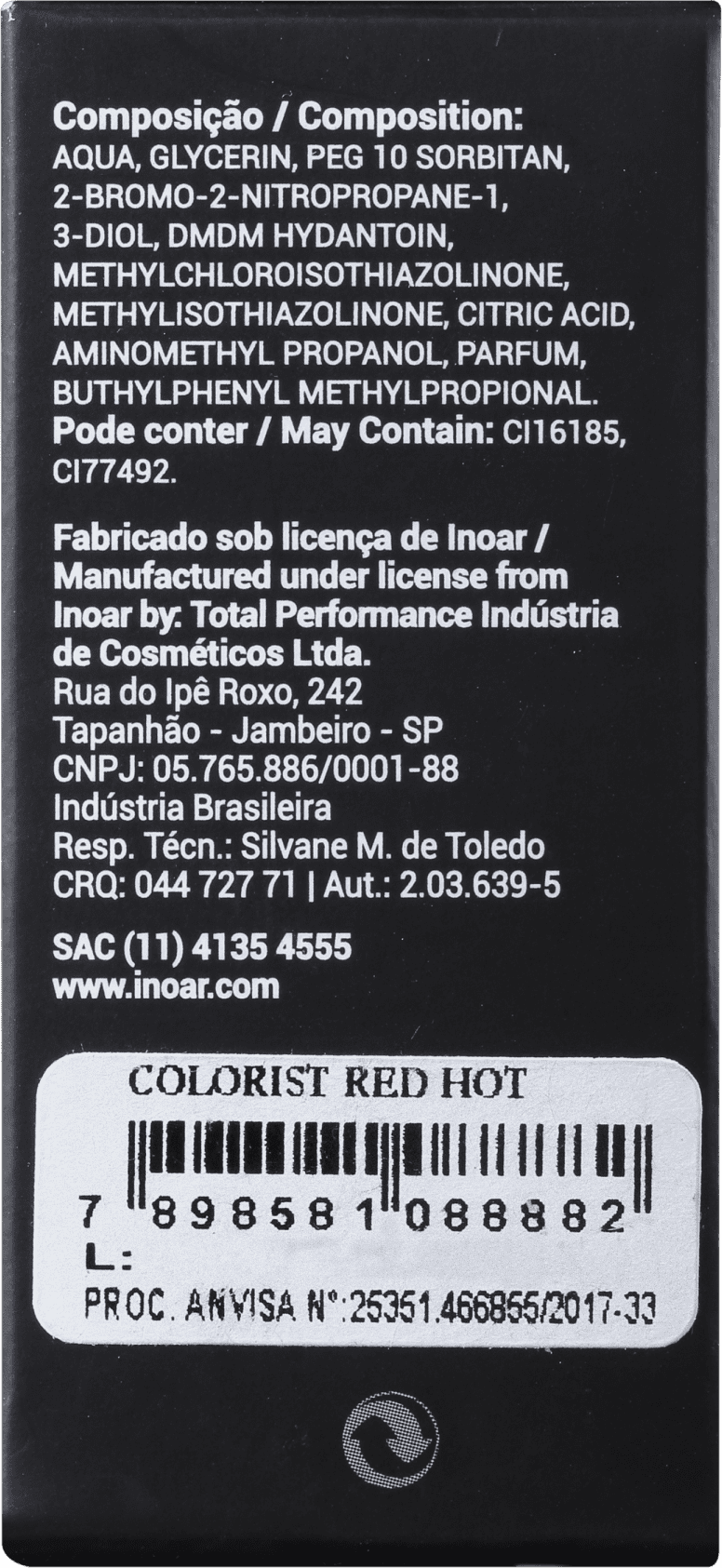 Batom Multifuncional Colorist Red Hot 10ml