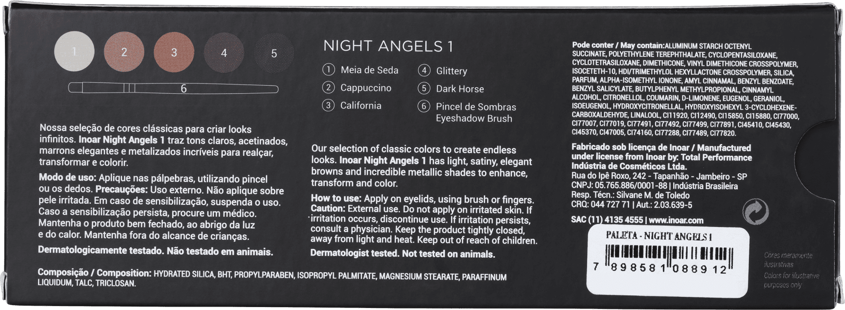 Paleta de Sombras Night Angels 1 10g