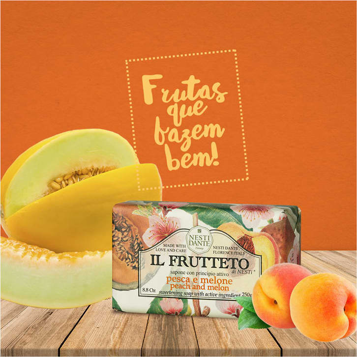 Nesti Dante Il Frutteto Pêssego e Melão - Sabonete em Barra 250g