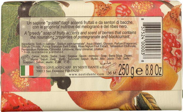 Nesti Dante Il Frutteto Romã e Groselha Preta - Sabonete em Barra 250g