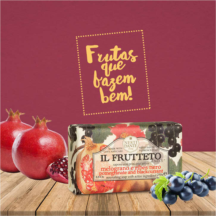Nesti Dante Il Frutteto Romã e Groselha Preta - Sabonete em Barra 250g
