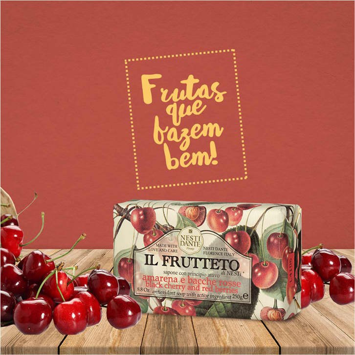 Nesti Dante Il Frutteto Amarena e Frutas Vermelhas - Sabonete em Barra 250g