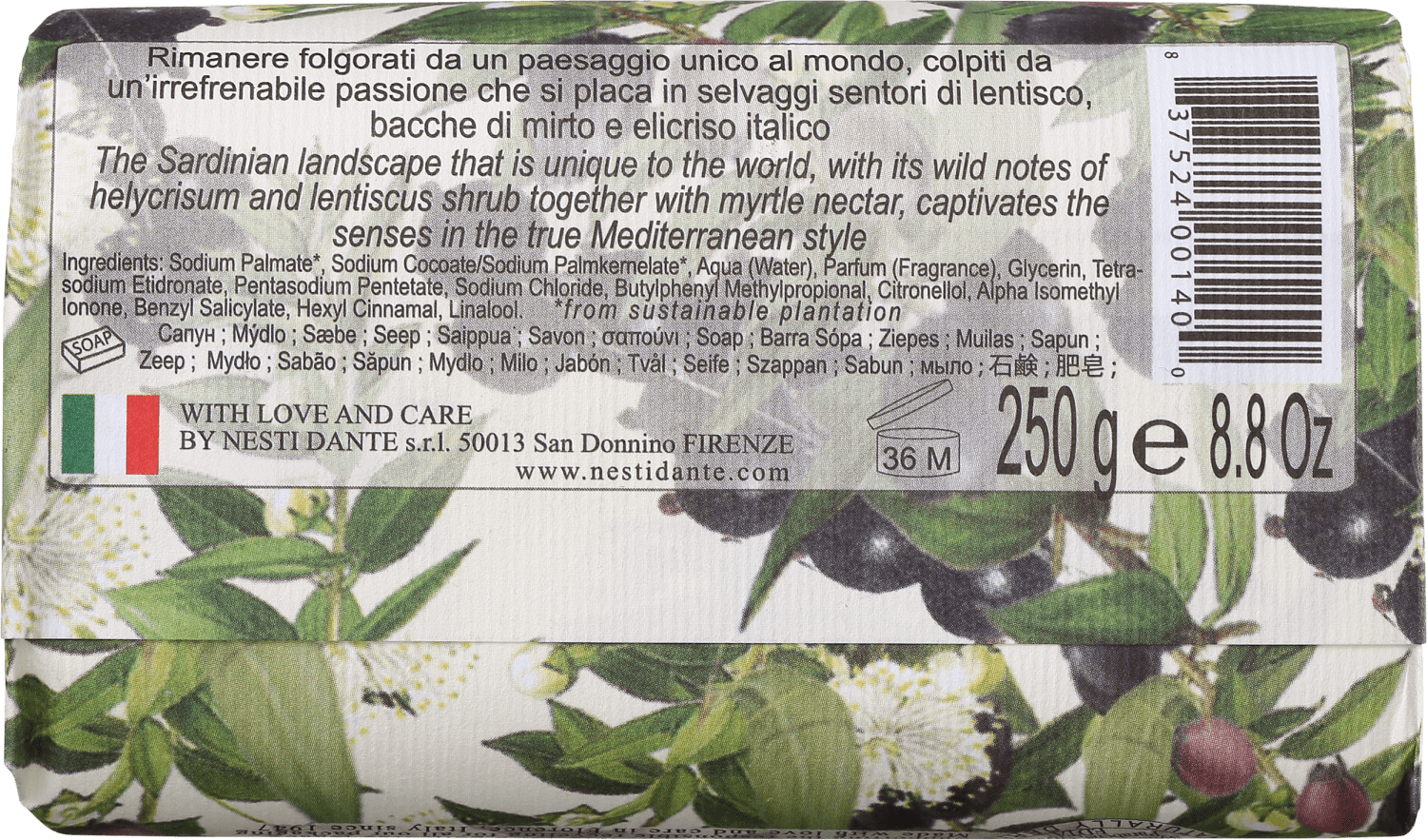 Nesti Dante Dolce Vivere Sardegna - Sabonete em Barra 250g